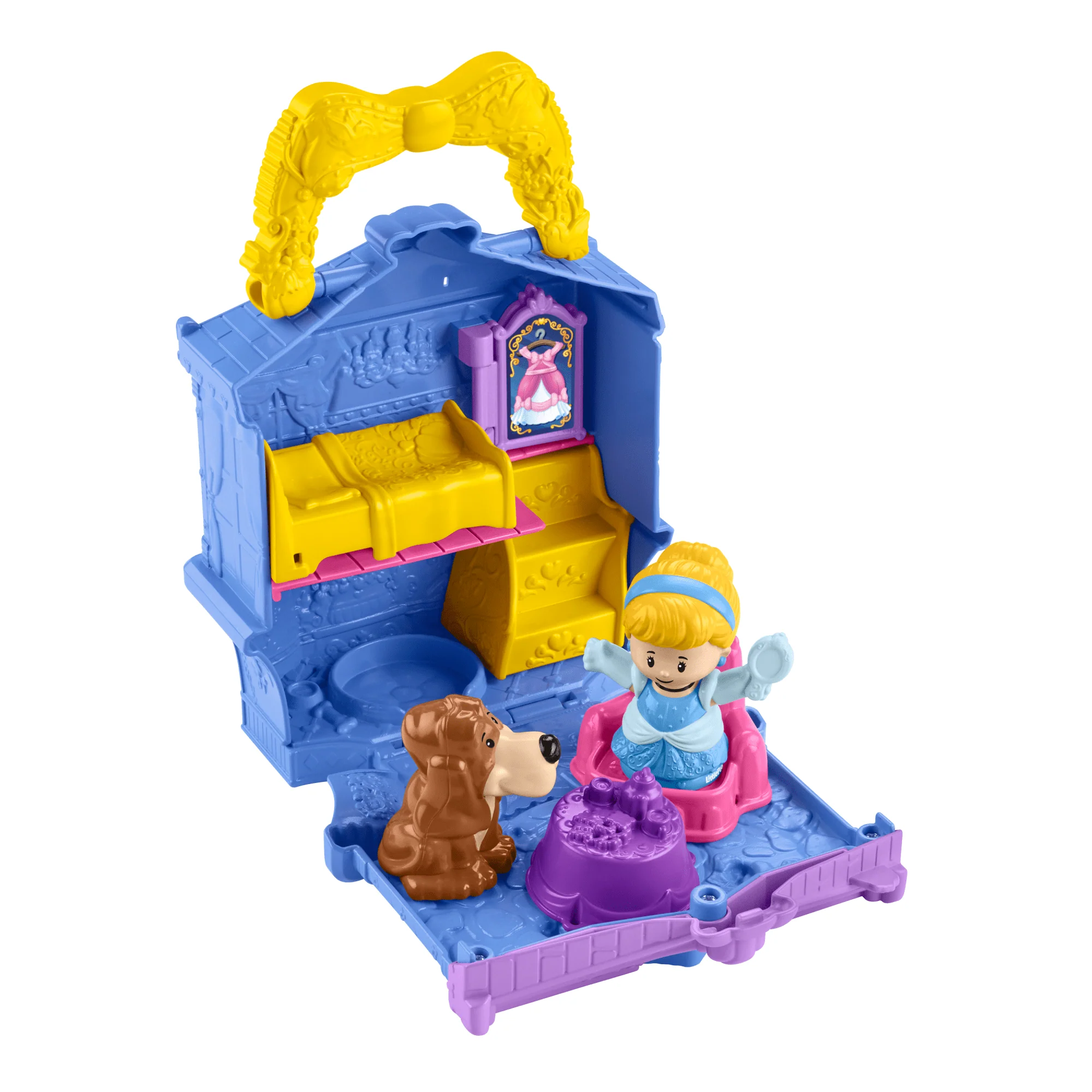 Disney Princess Cinderella On-The-Go Playset For Toddler Pretend Play, 2 Figures - Image 6