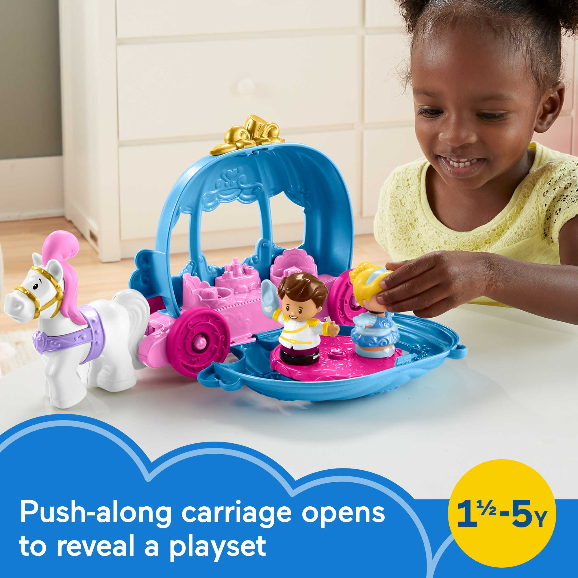 Disney Princess Cinderella's Dancing Carriage Playset By Little People - Image 2