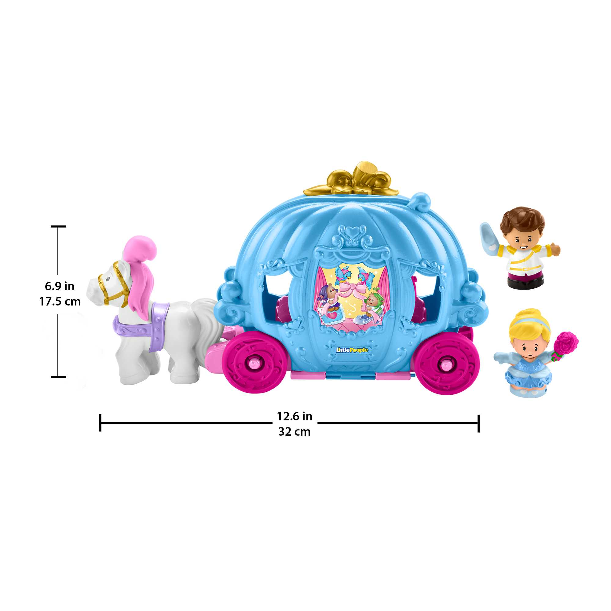 Disney Princess Cinderella's Dancing Carriage Playset By Little People - Image 5