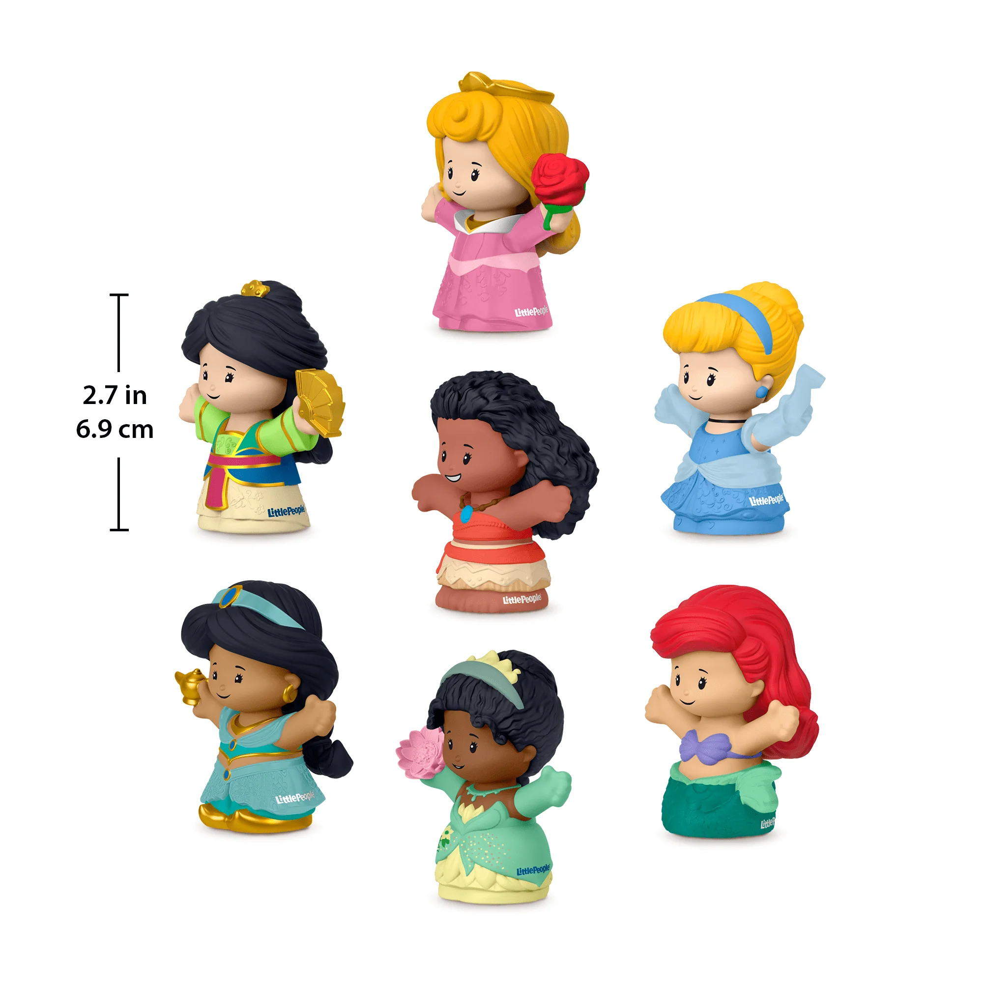 Fisher-Price Little People Disney Princess Toys, 7-Figure Pack For Toddlers And Preschool Kids - Image 4