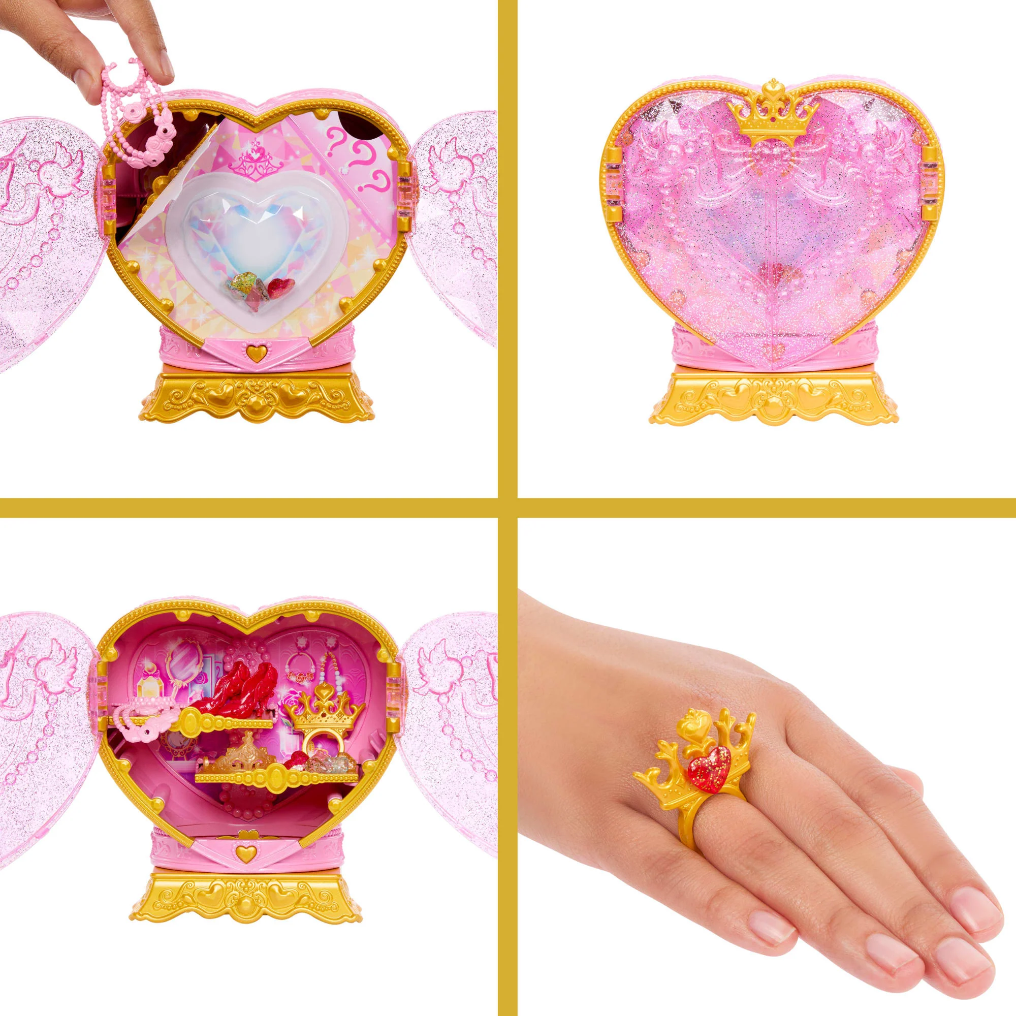 Disney Princess Jewel Reveal Belle Fashion Doll W/ 8 Surprises including Gem Box & Accessories - Image 4