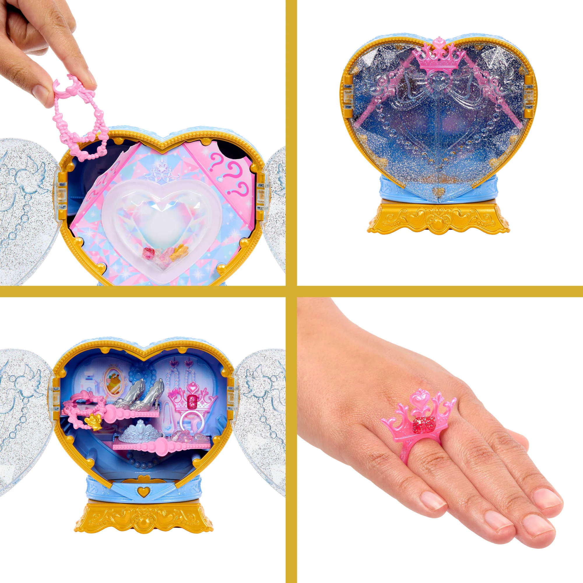 Disney Princess Jewel Reveal Cinderella Fashion Doll W/ 8 Surprises including Gem Box & Accessories - Image 4