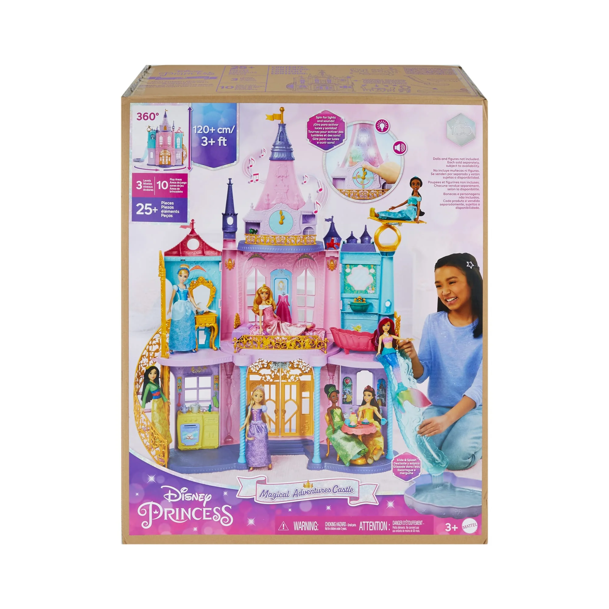Disney Princess Ultimate Castle Doll House With Lights & Sounds & 25+ Accessories Pieces, 4 Ft Tall - Image 6