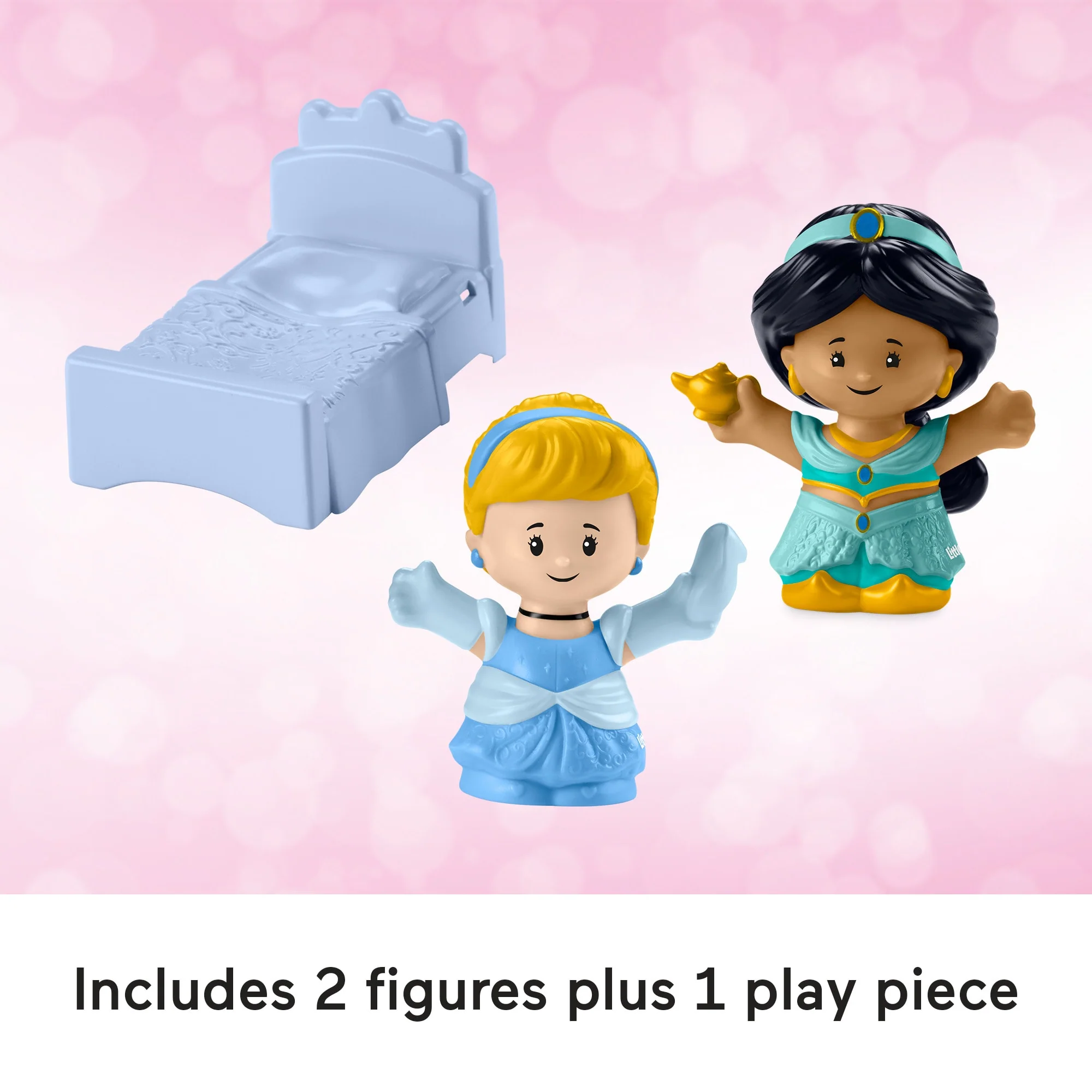 Fisher-Price Little People Disney Princess Magical Lights & Dancing Castle Playset, 2 Figures - Image 5