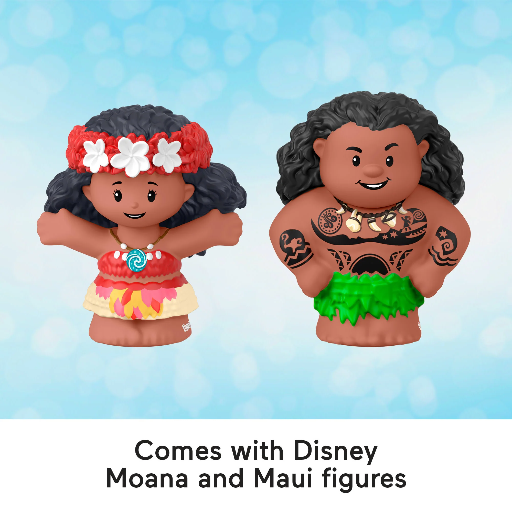 Disney Princess Moana Toys, Moana & Maui's Canoe, Fisher-Price Little People Toddler Toys - Image 4