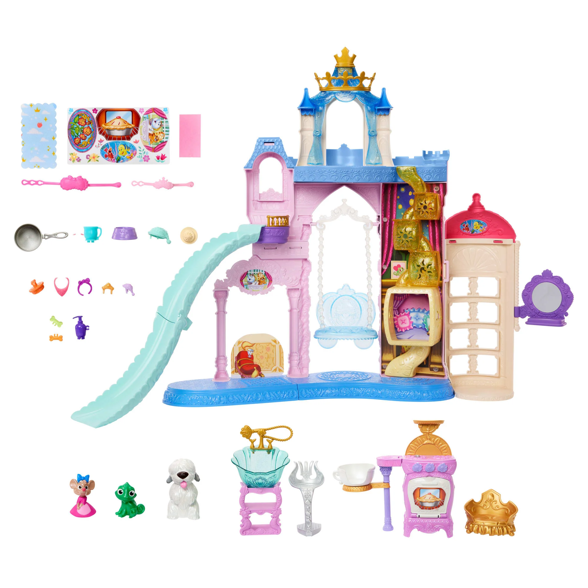 Disney Princess Pet Palace Playset With 7 Play Areas, 3 Animal Friends & 20+ Furniture & Accy - Image 4