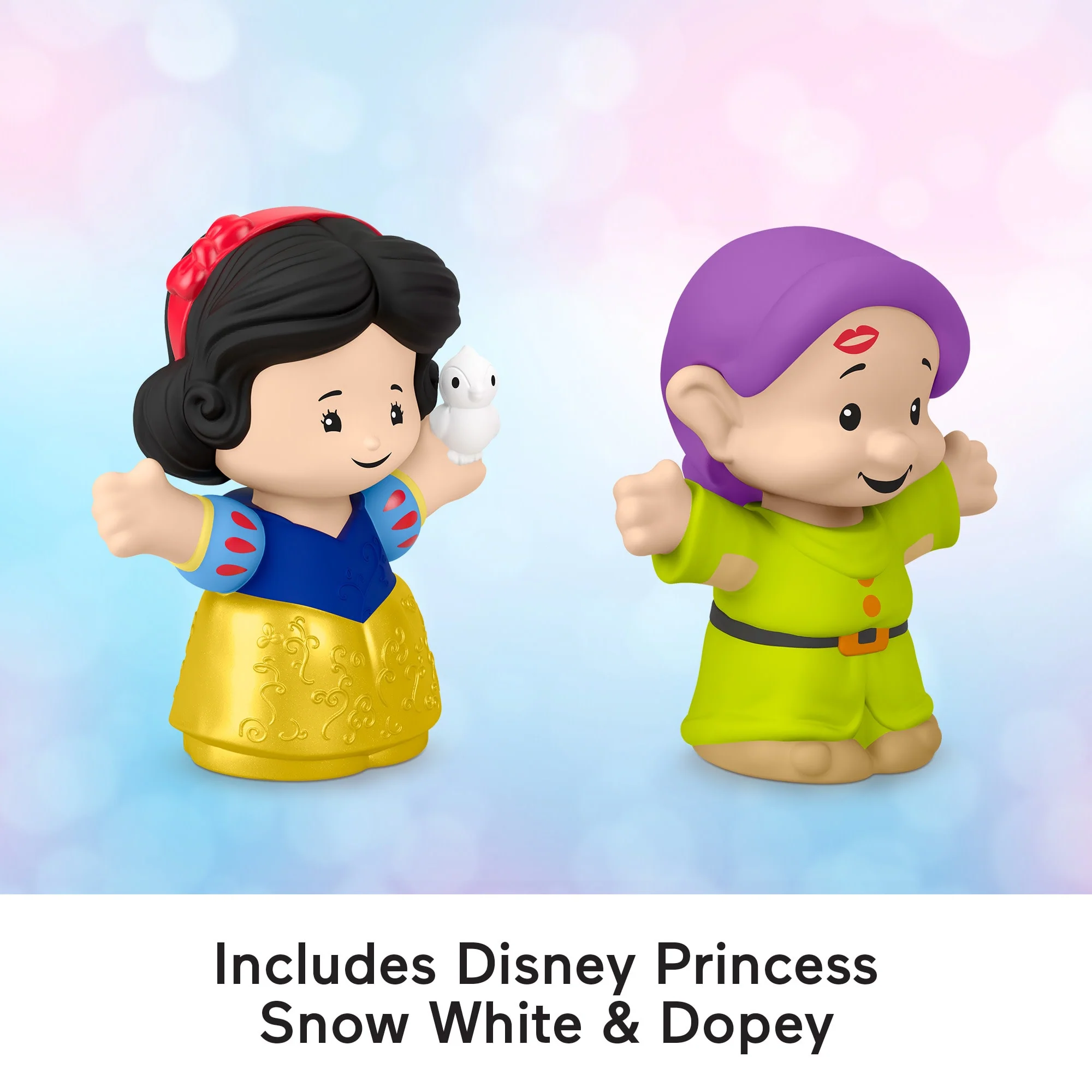 Disney Princess Snow White & Dopey Little People Toddler Figure Set, 2 Pieces - Image 2