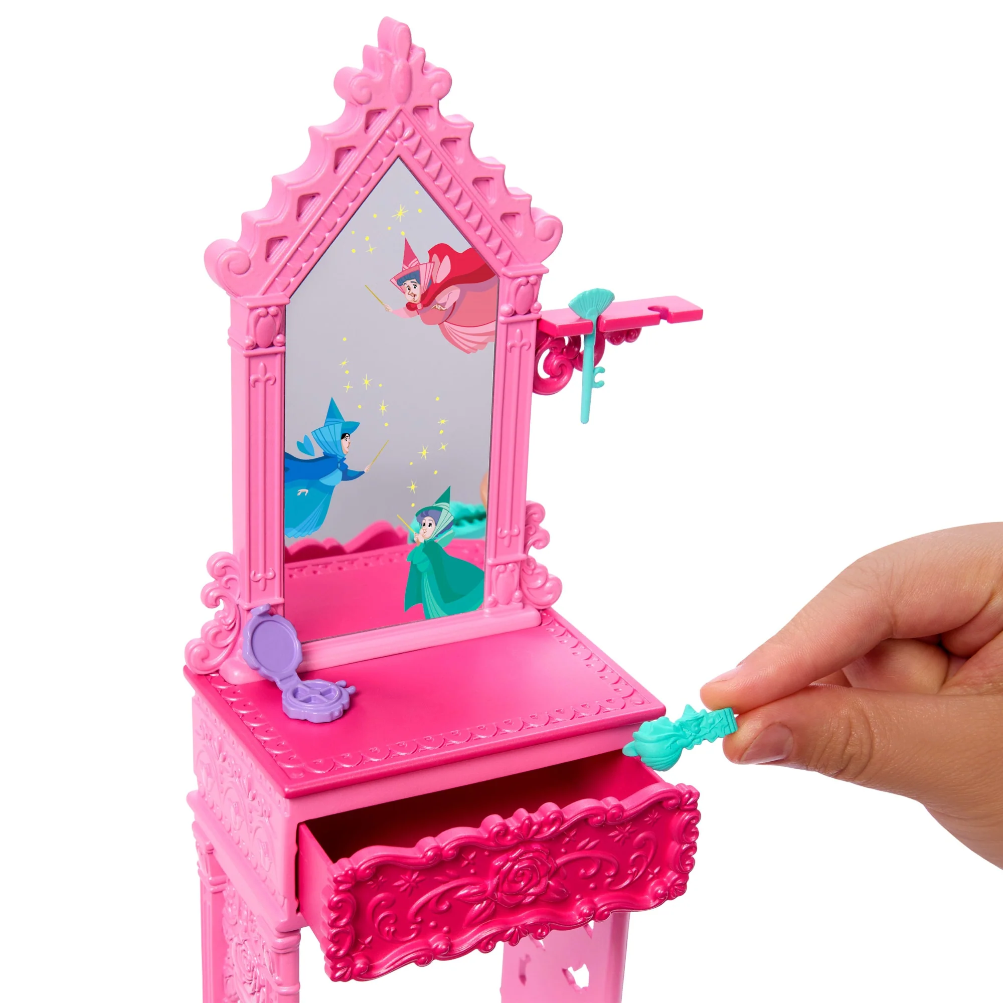 Disney Princess Enchanted Stories Aurora Styling Set W/ Vanity & 9 Accessories, Inspired By Movie - Image 2
