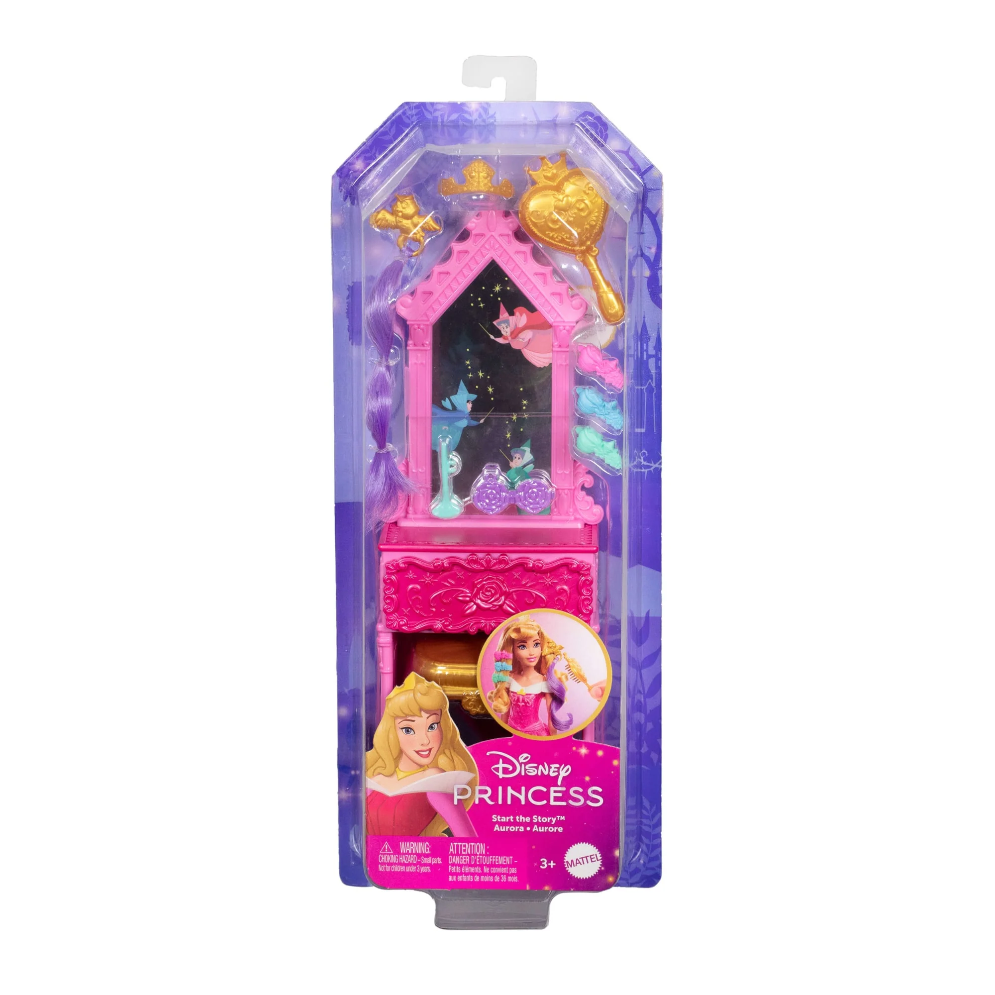 Disney Princess Enchanted Stories Aurora Styling Set W/ Vanity & 9 Accessories, Inspired By Movie - Image 6