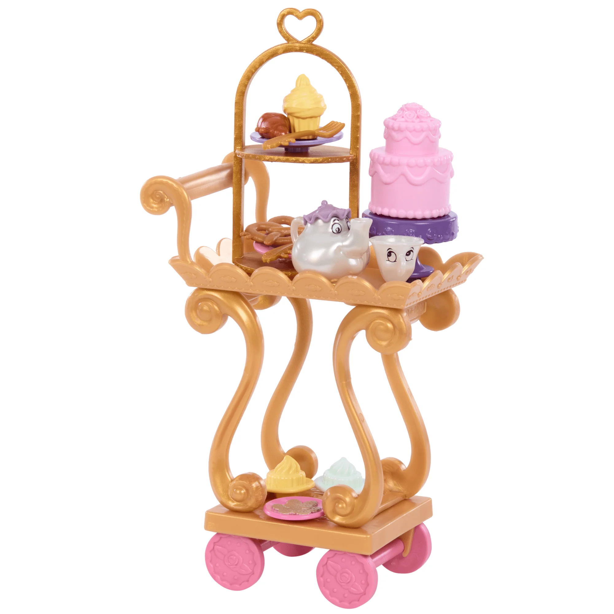 Disney Princess Enchanted Stories Belle Tea Set W/ Cart, Friends & 13 Accessories, Inspired By Movie - Image 2