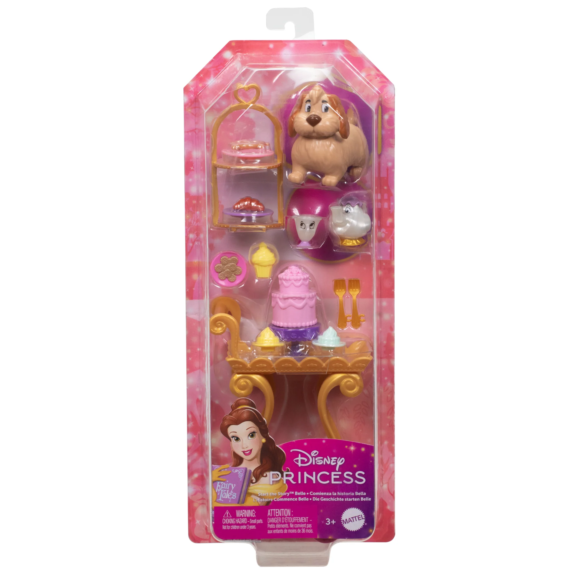 Disney Princess Enchanted Stories Belle Tea Set W/ Cart, Friends & 13 Accessories, Inspired By Movie - Image 5