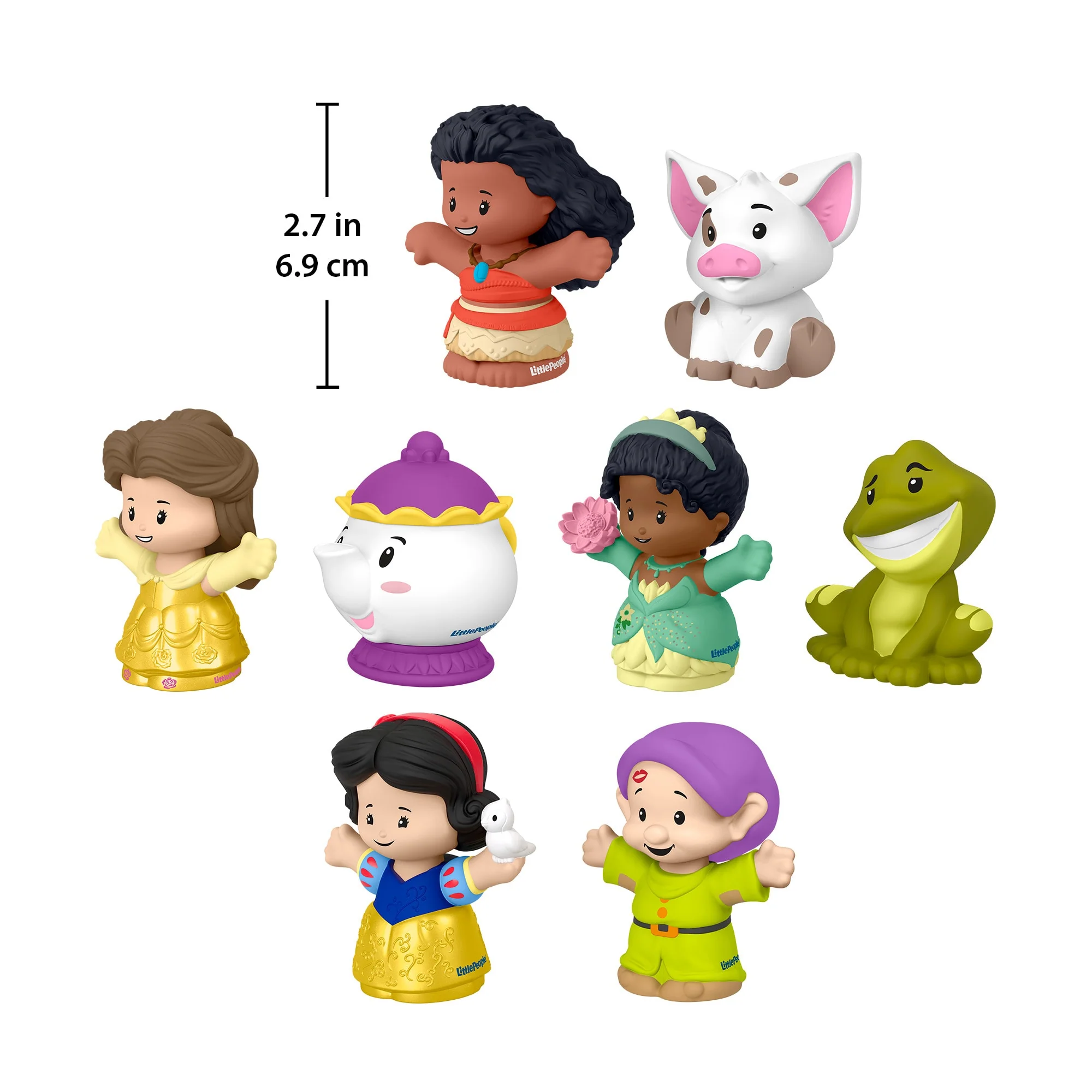 Fisher-Price Little People Disney Princess Story Duos Figure Pack, Toddler Toys, 8 Pieces - Image 3
