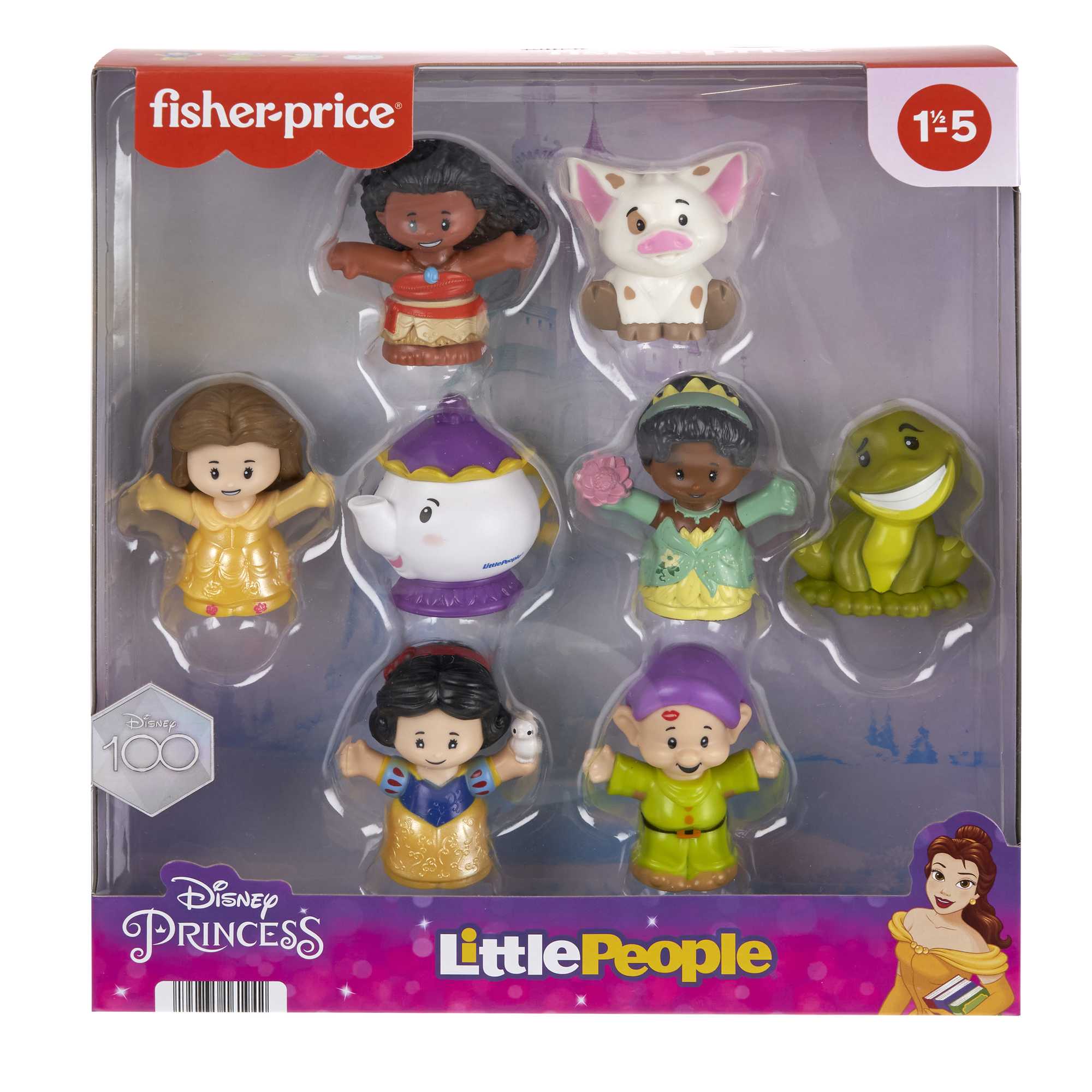 Fisher-Price Little People Disney Princess Story Duos Figure Pack, Toddler Toys, 8 Pieces - Image 5