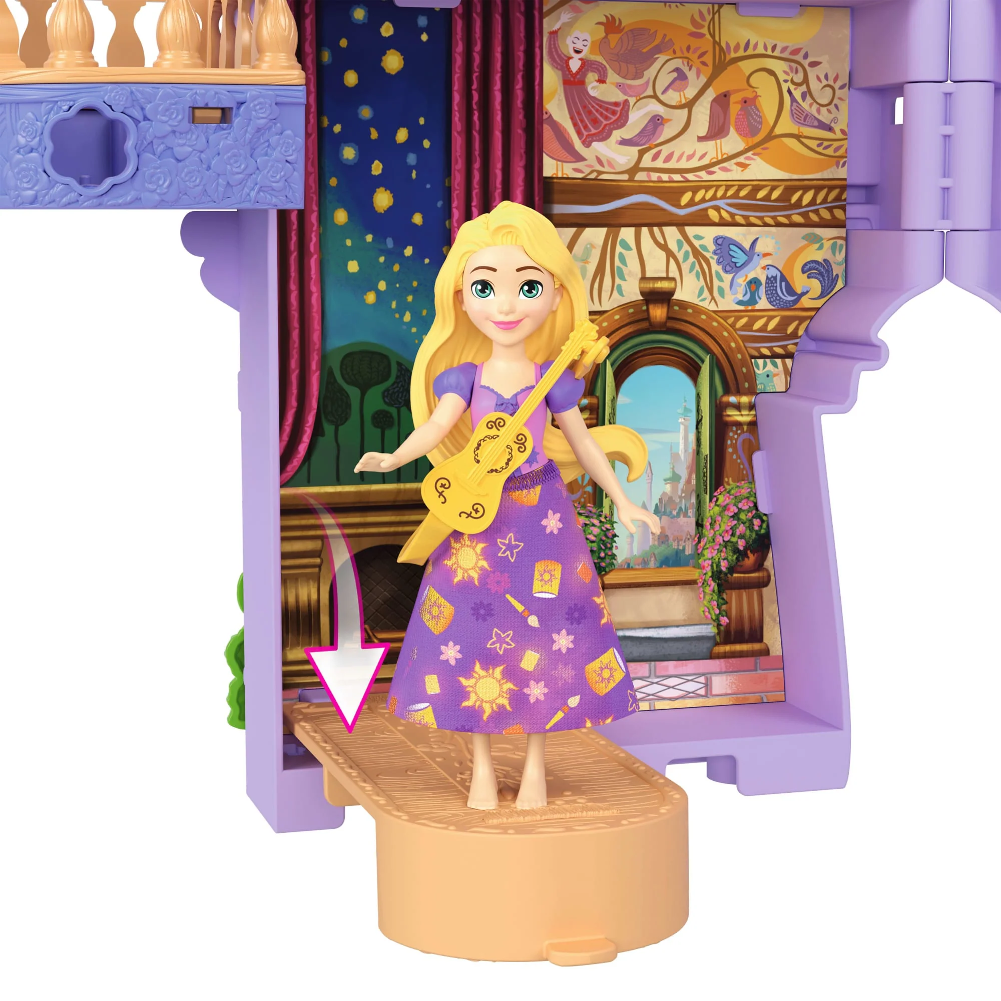 Disney Princess Rapunzel Storytime Stackers Doll House, Small Doll, Pascal Figure & 7 Accessories - Image 4