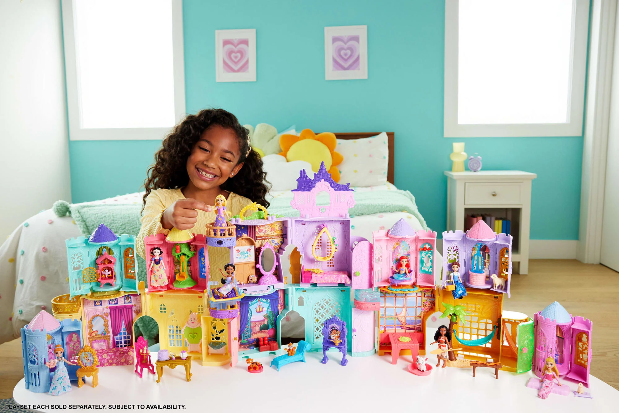 Disney Princess Rapunzel Storytime Stackers Doll House, Small Doll, Pascal Figure & 7 Accessories - Image 5