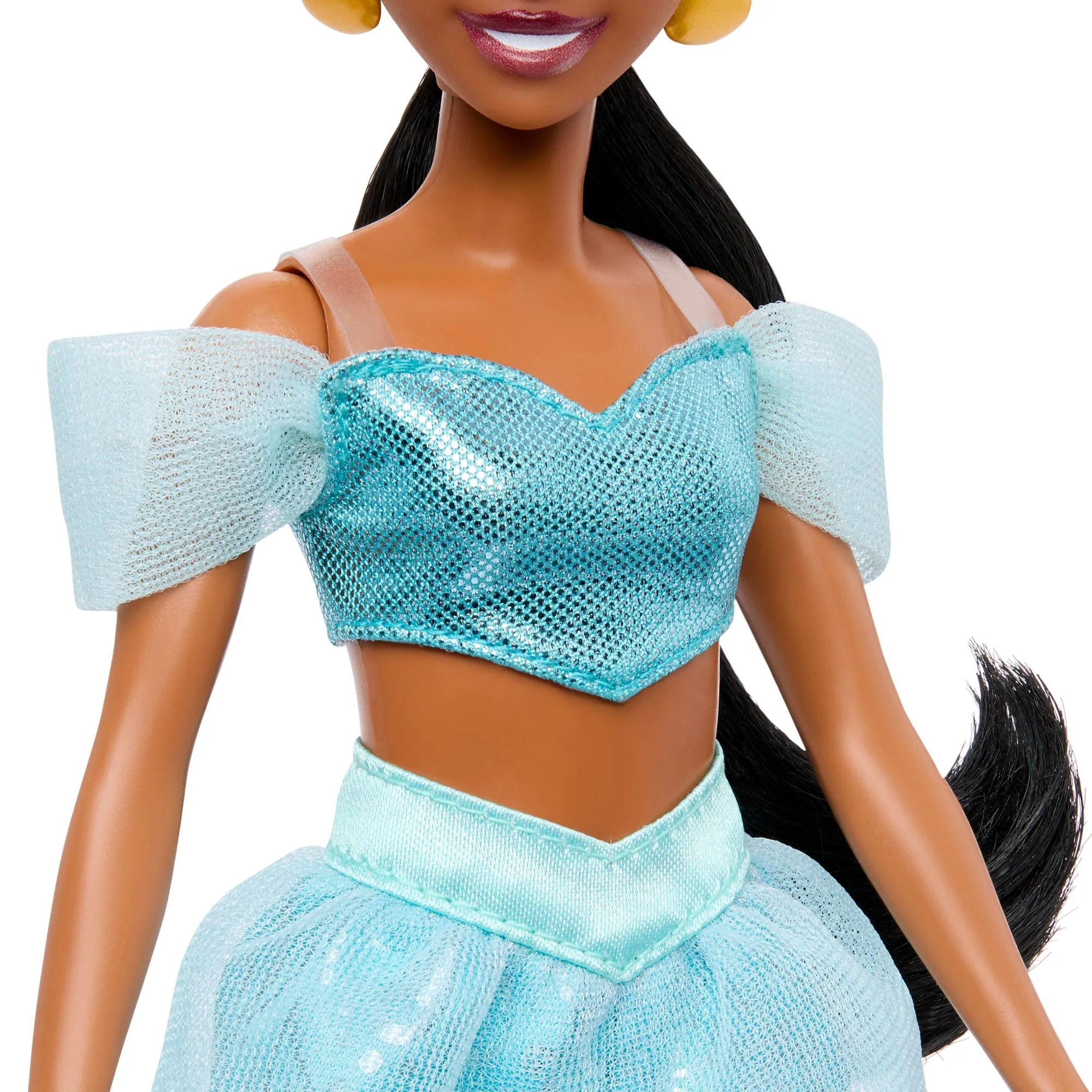 Disney Princess Enchanted Stories Jasmine Fashion Doll With Sparkling Outfit & Accessories, Posable - Image 5