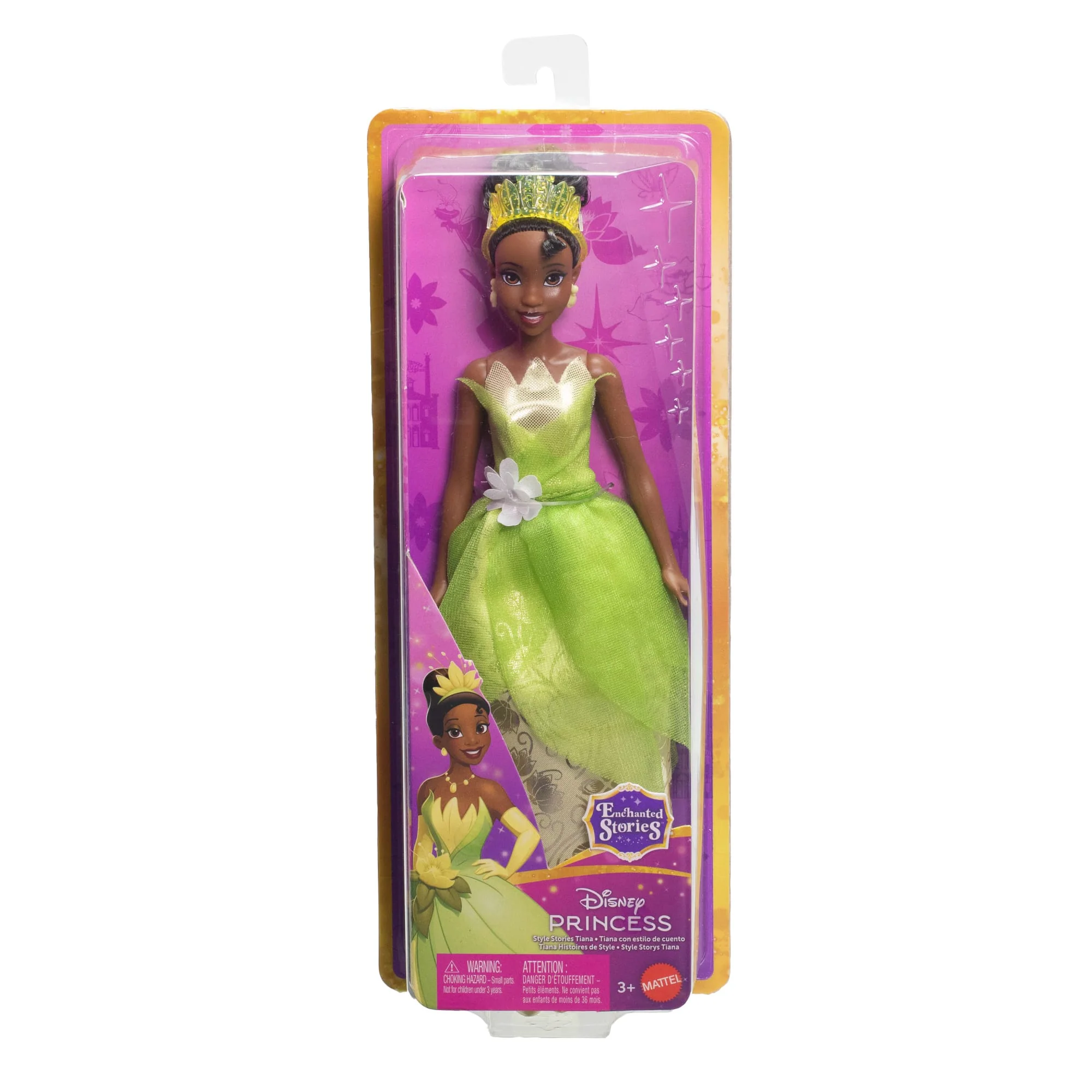 Disney Princess Enchanted Stories Tiana Fashion Doll With Sparkling Dress & Accessories, Posable - Image 6