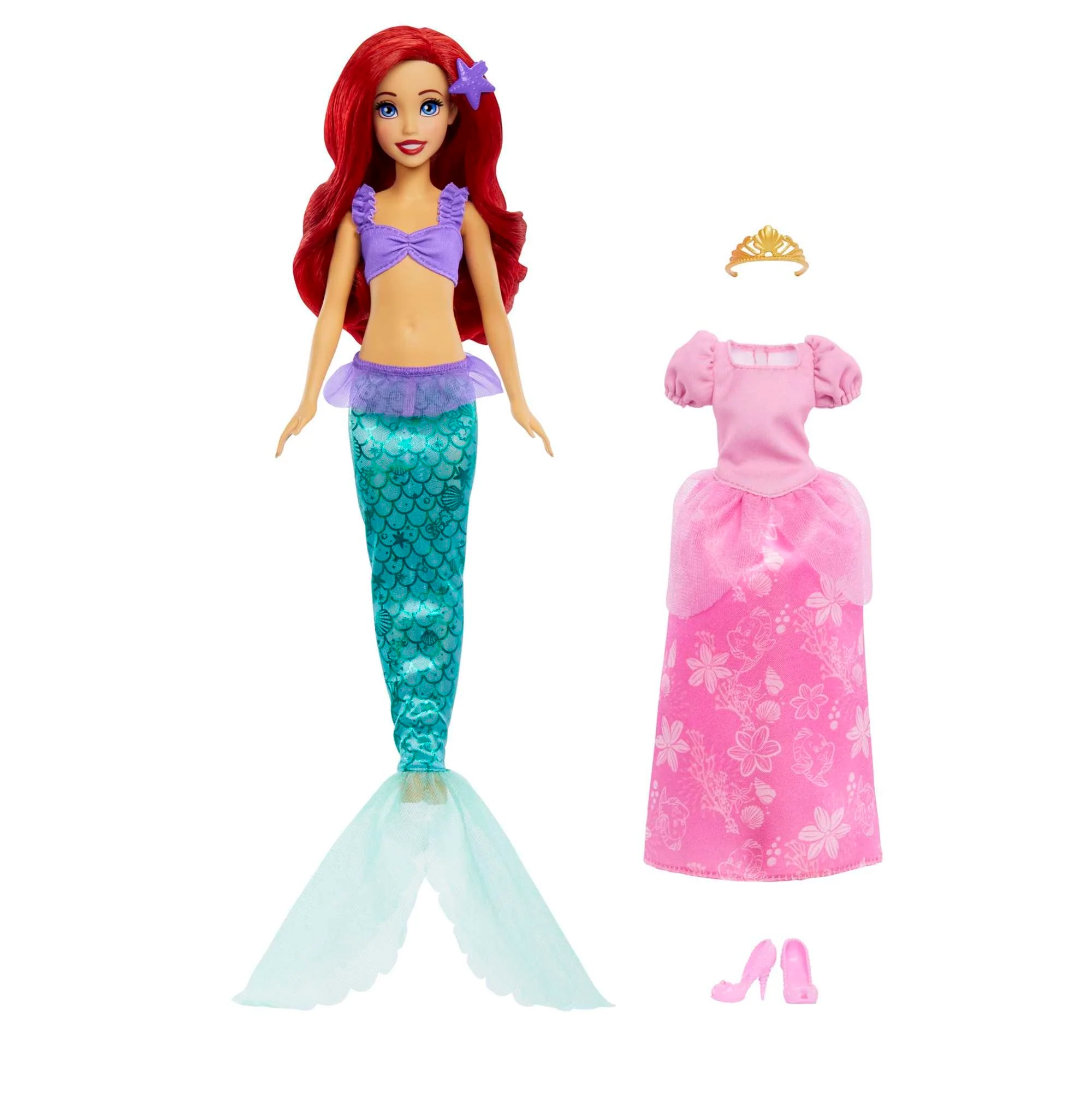Disney Princess Toys, Ariel 2-in-1 Mermaid To Princess Doll - Image 2