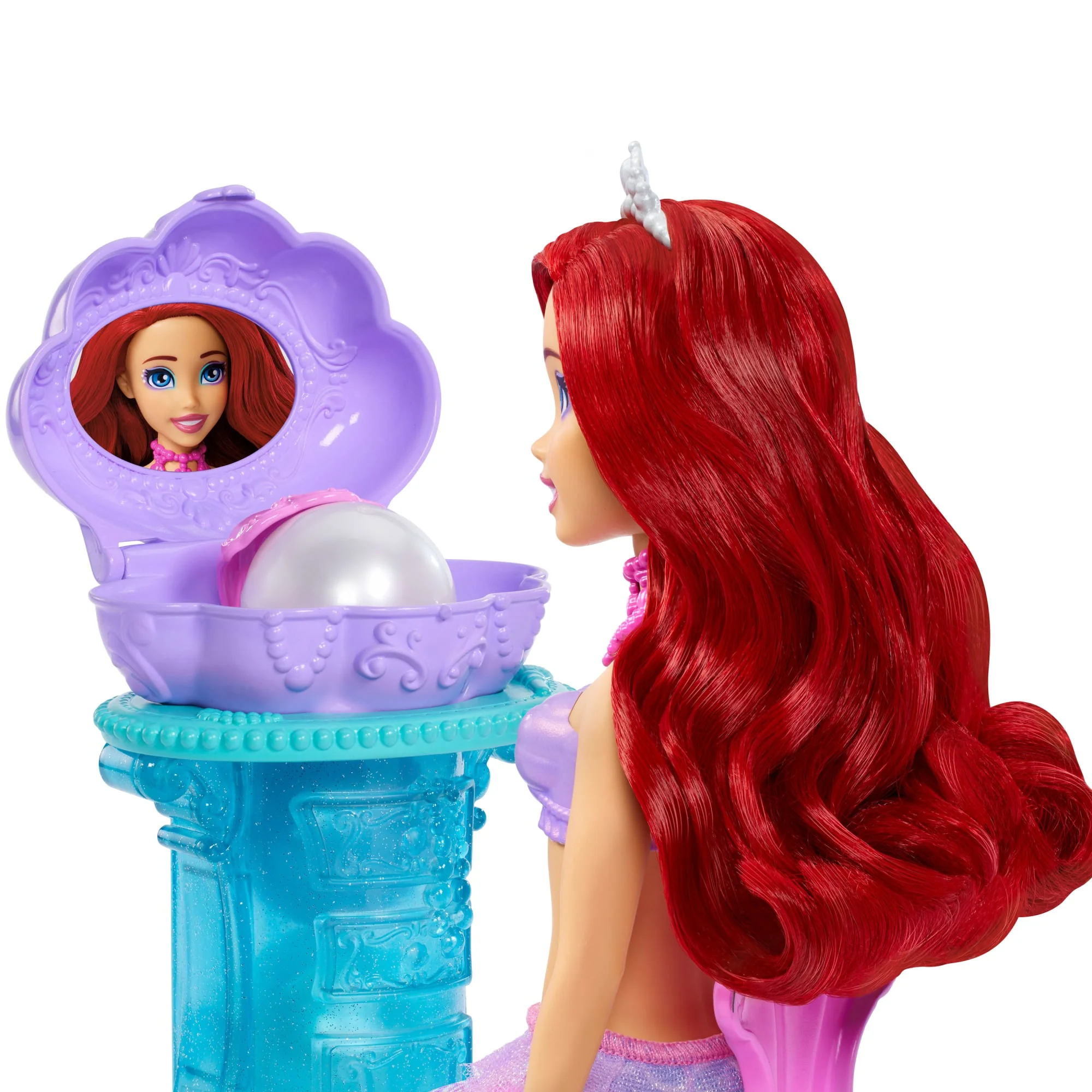 Disney Princess Ariel Vanity Pop Mermaid Fashion Doll & Vanity With 5 Pop-Up Surprises - Image 5