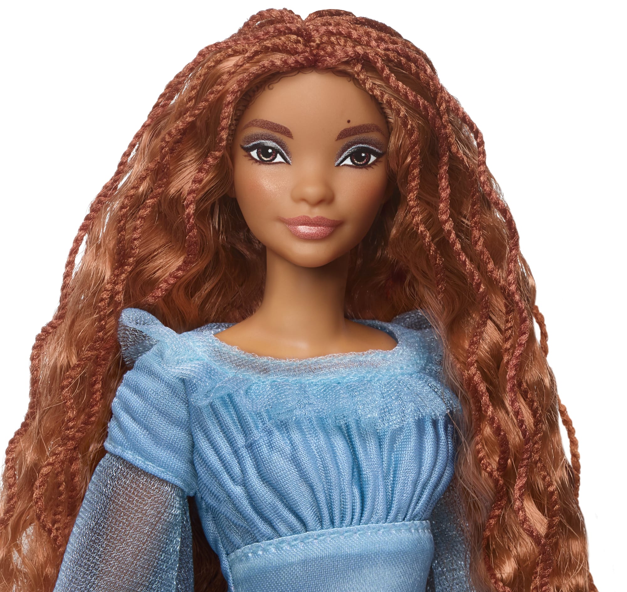 Disney The Little Mermaid Ariel Fashion Doll On Land in Signature Blue Dress - Image 3