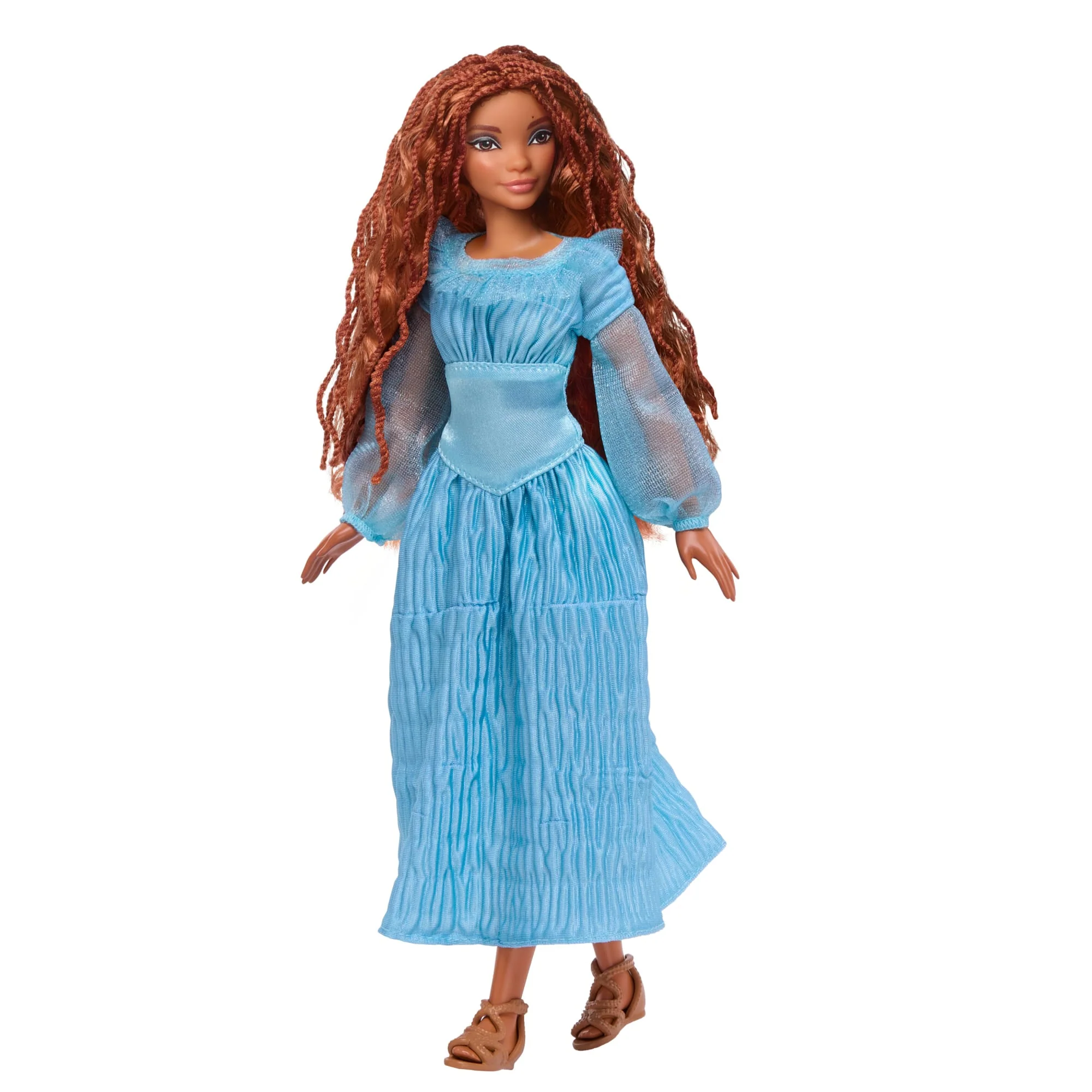Disney The Little Mermaid Ariel Fashion Doll On Land in Signature Blue Dress - Image 6
