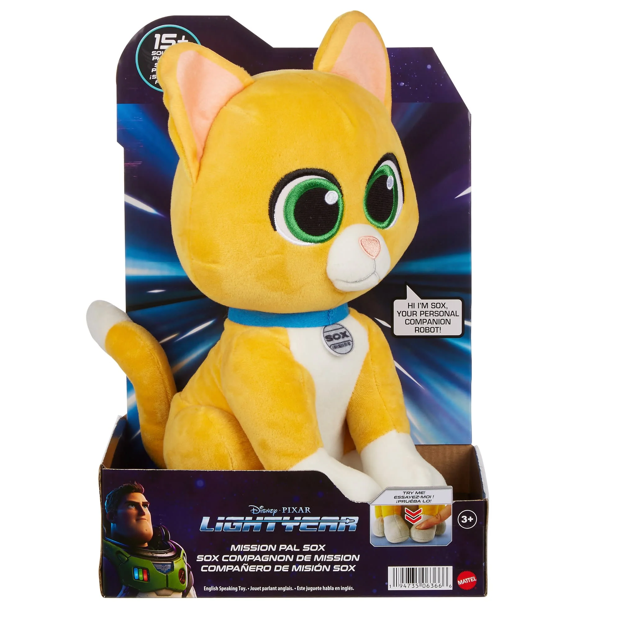 Disney/Pixar Lightyear Peluche à Fonction Sox Compagnon de Mission - Image 6
