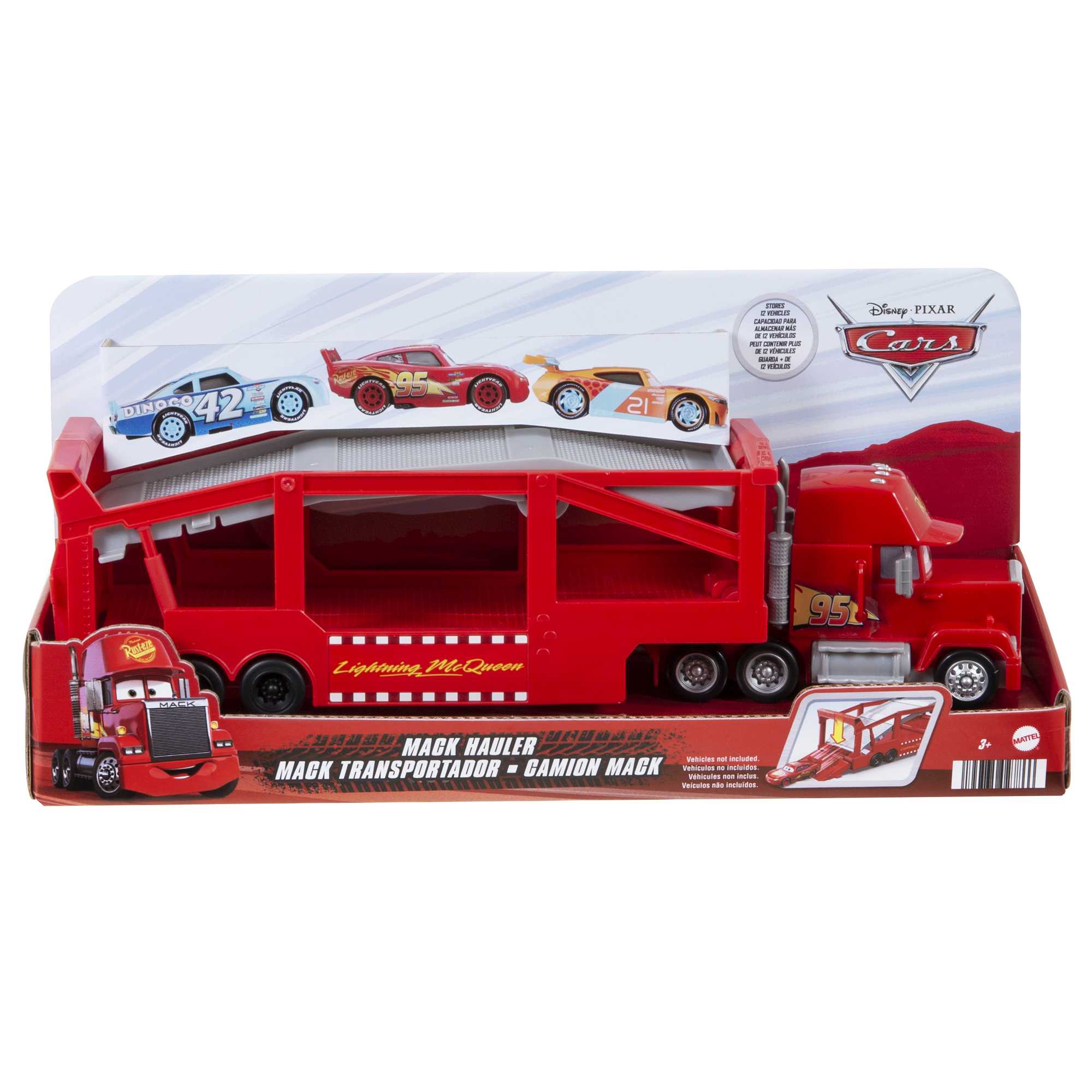 Disney/Pixar  Les Bagnoles  Camion Mack, Rampe, 33Cm, Pour 12Véh. - Image 6