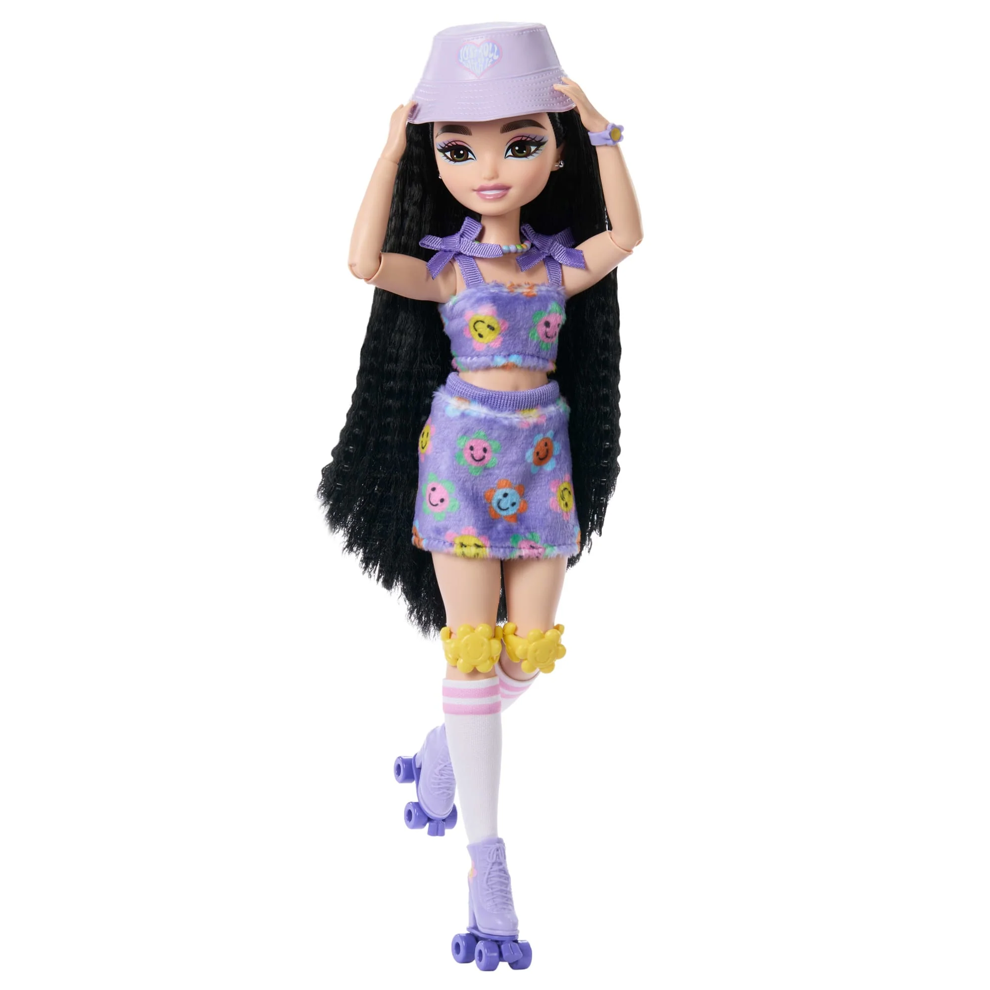 Dream Besties Barbie Renee Roller Skating Fashion Doll With 12 Video & Food Themed Accessories - Image 4