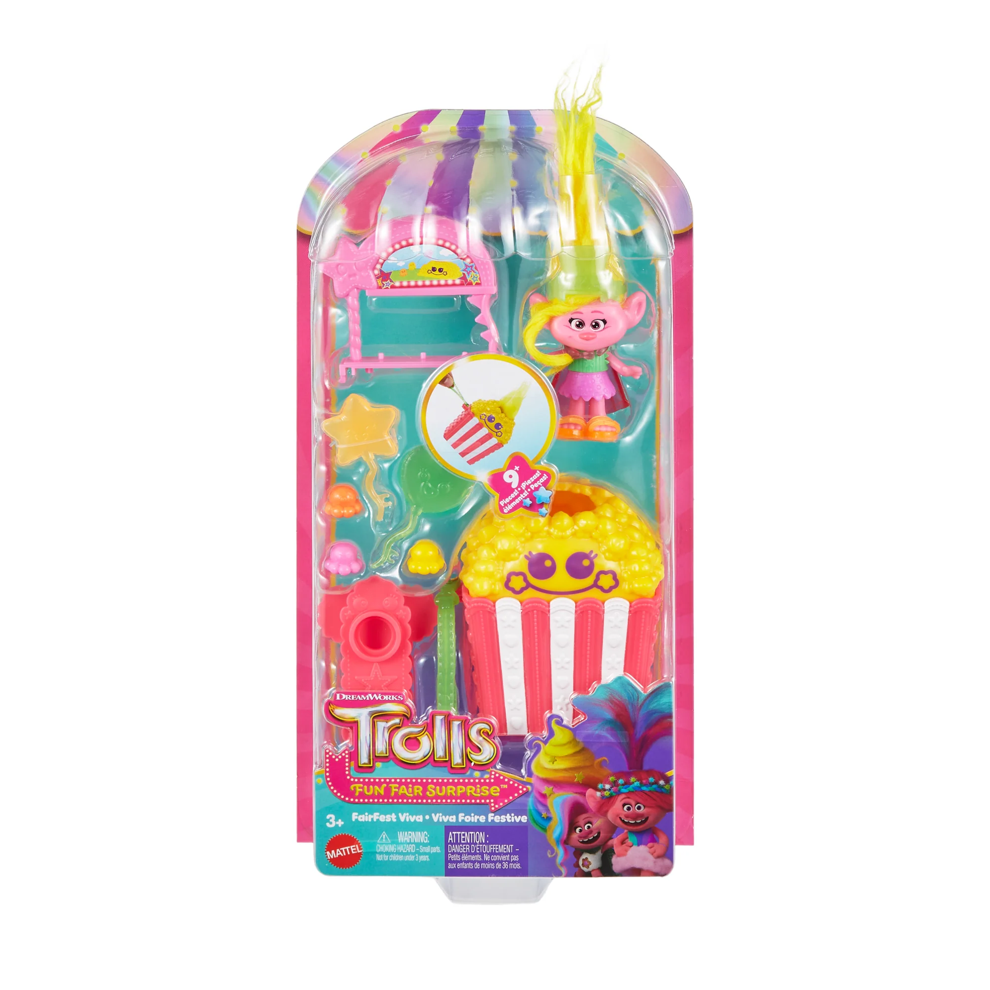 Dreamworks Trolls Fun Fair Surprise Fairfest Viva Small Doll & 10 Accessories - Image 5
