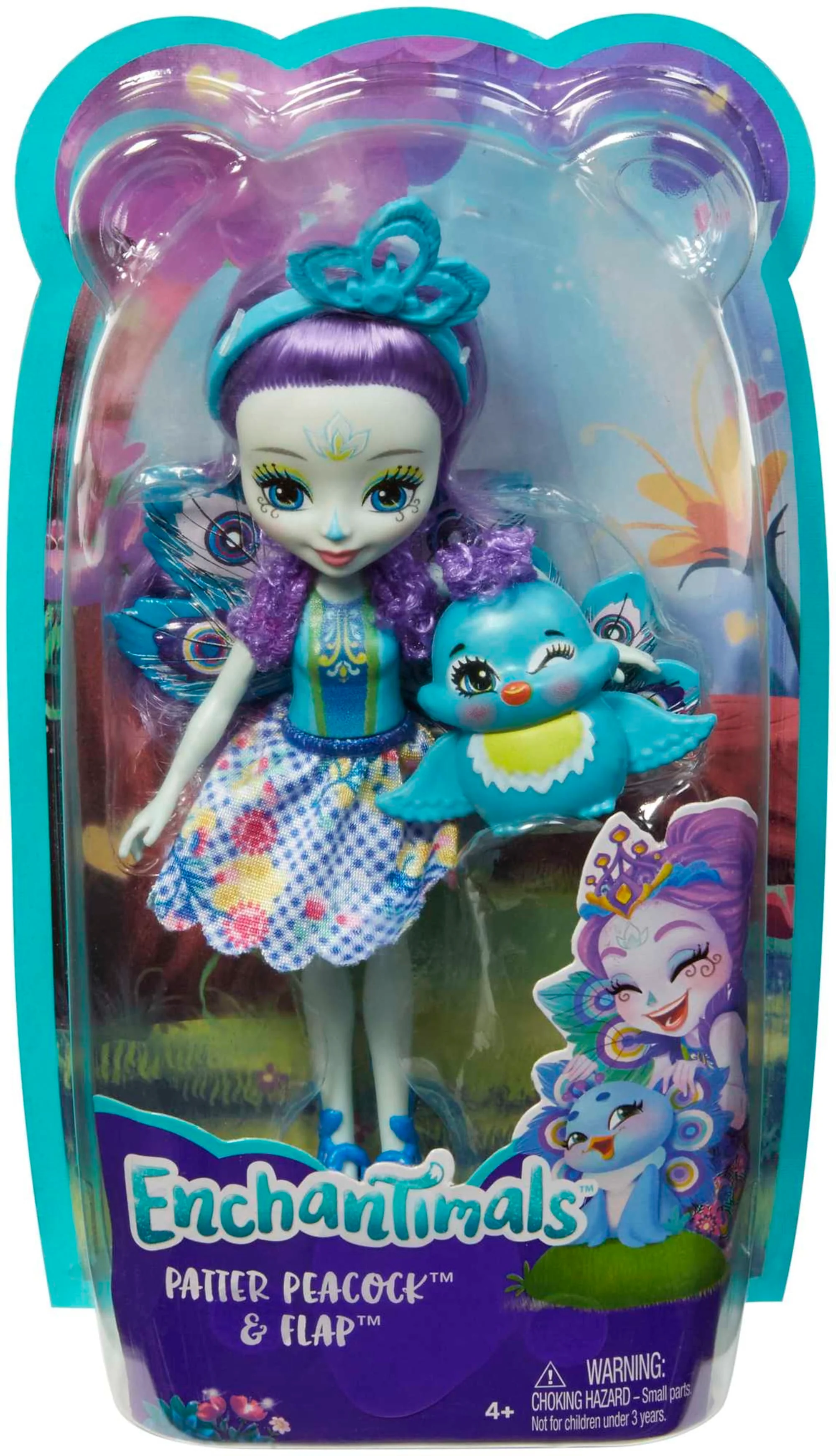 Mini-Poupée enchantimals Patter Paon (15 Cm) et Son Ami Flap Le Paon - Image 6
