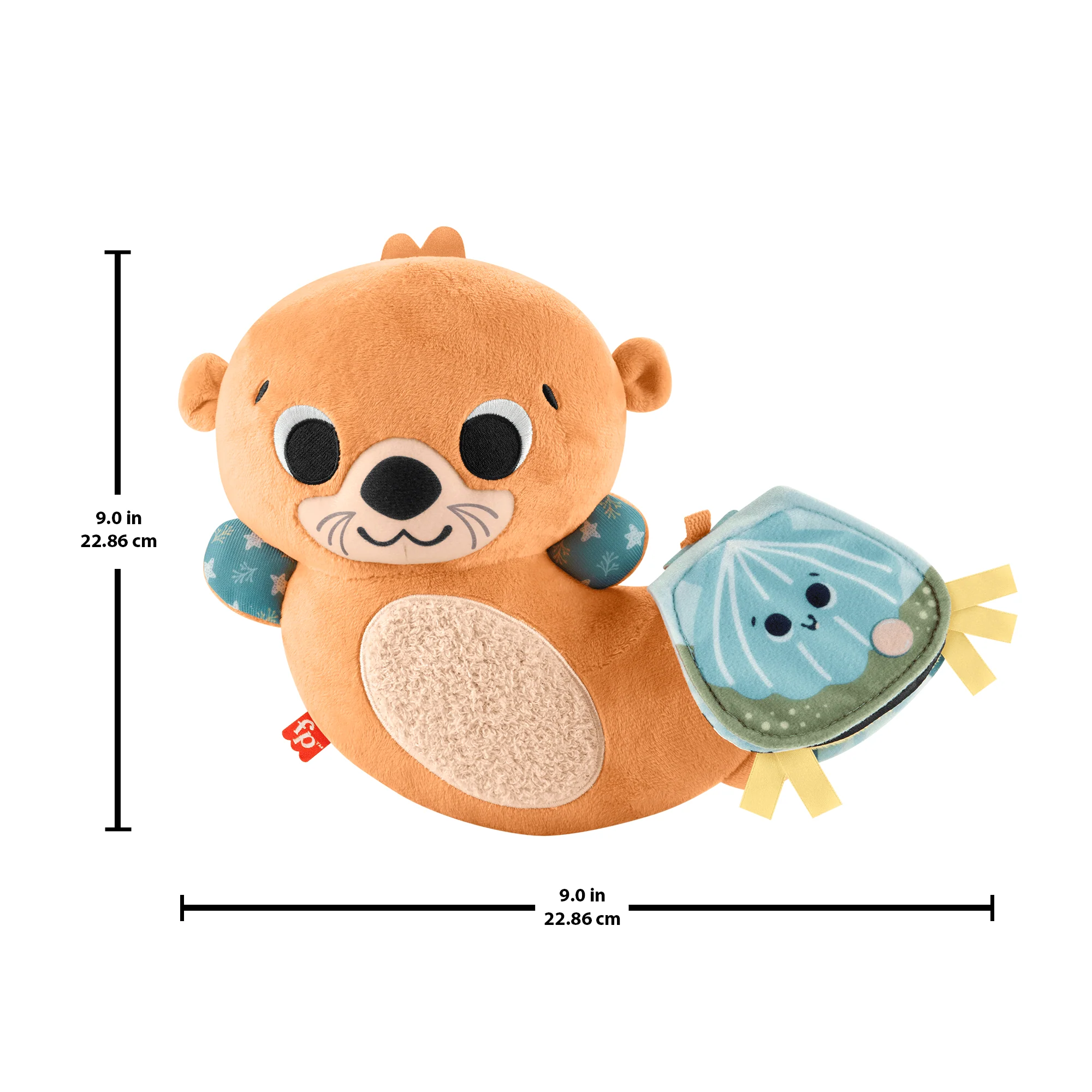 Fisher-Price 2-in-1 Rockin’ Tummy Time Otter, Plush Baby Sensory Toy For Tummy Time - Image 6