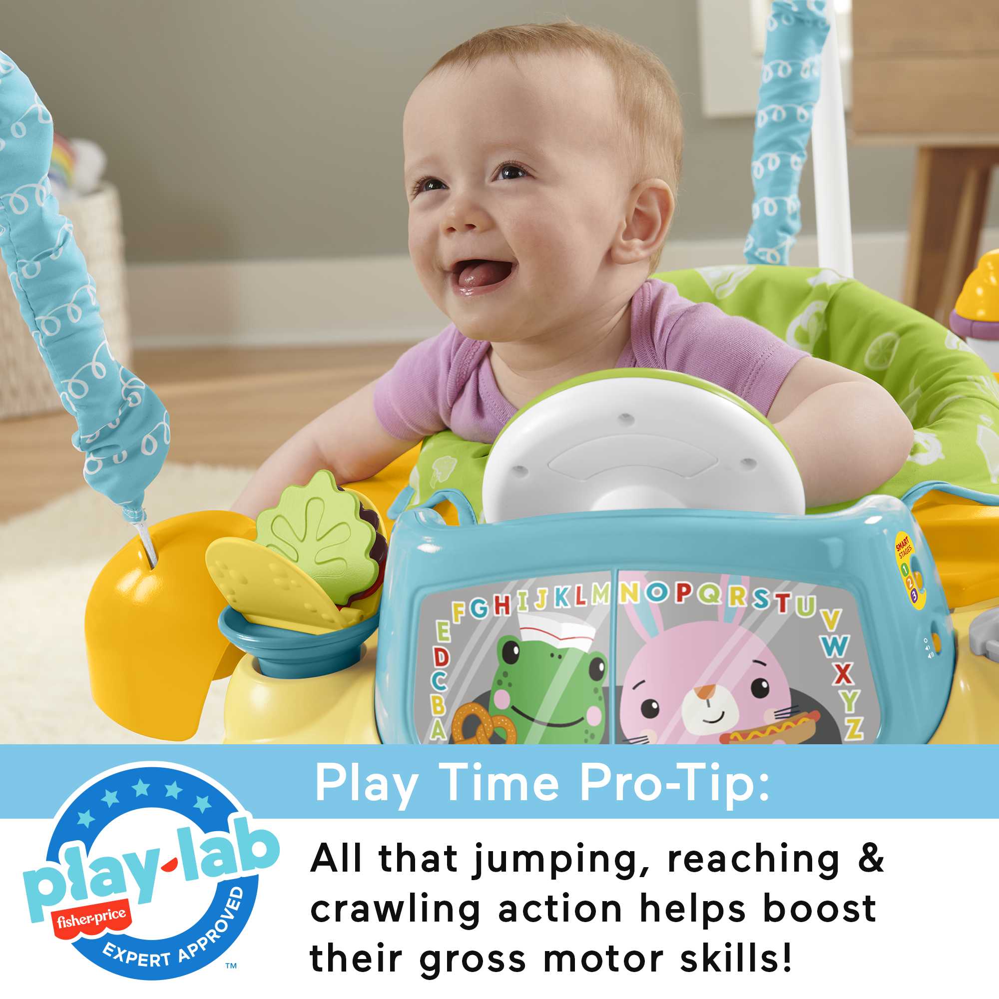 Fisher-Price 2-in-1 Servin’ Up Fun Jumperoo Baby Activity Center With Music Lights & Smart Stages - Image 5