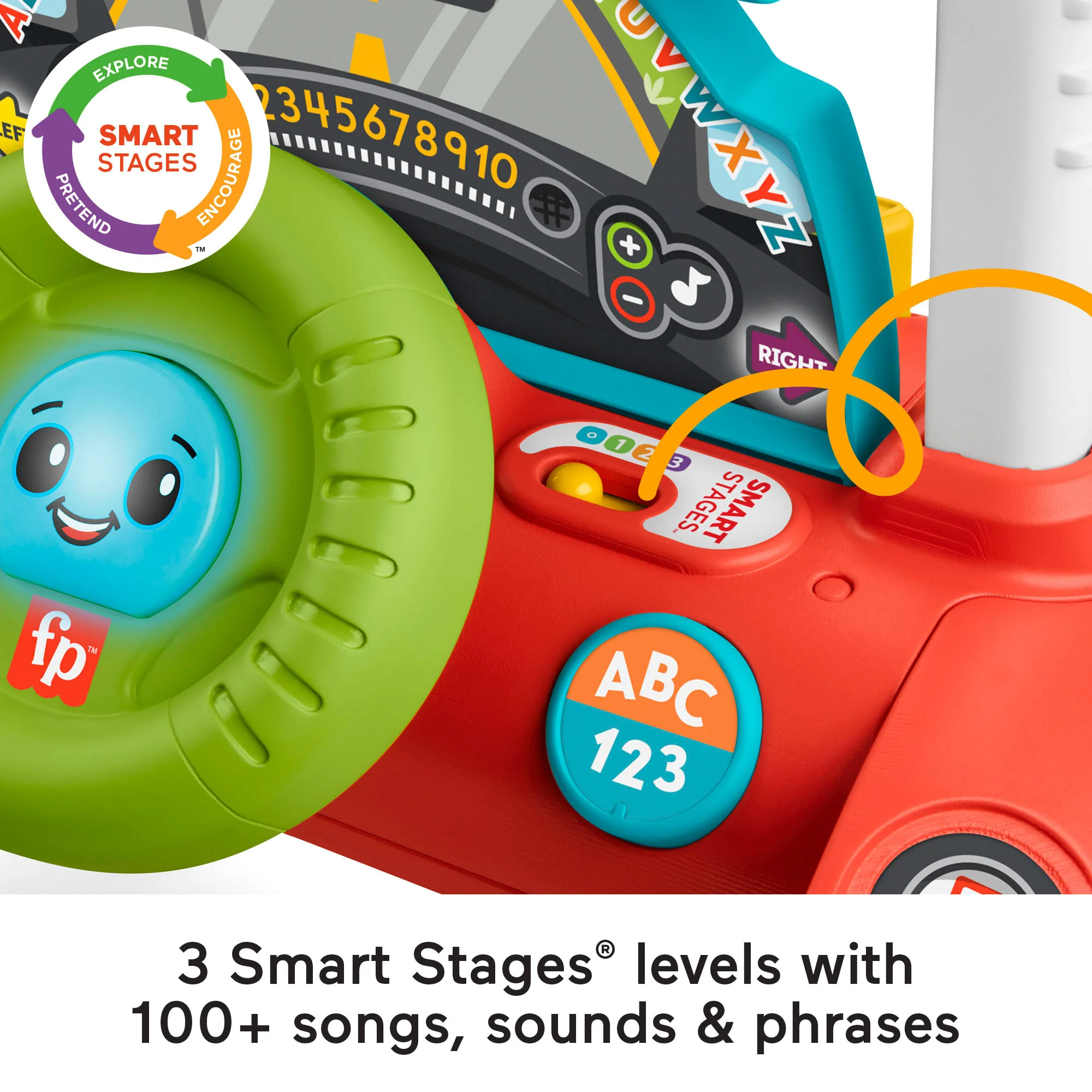 Fisher-Price 2-Sided Steady Speed Walker, Car-themed Baby Learning Toy - Image 5