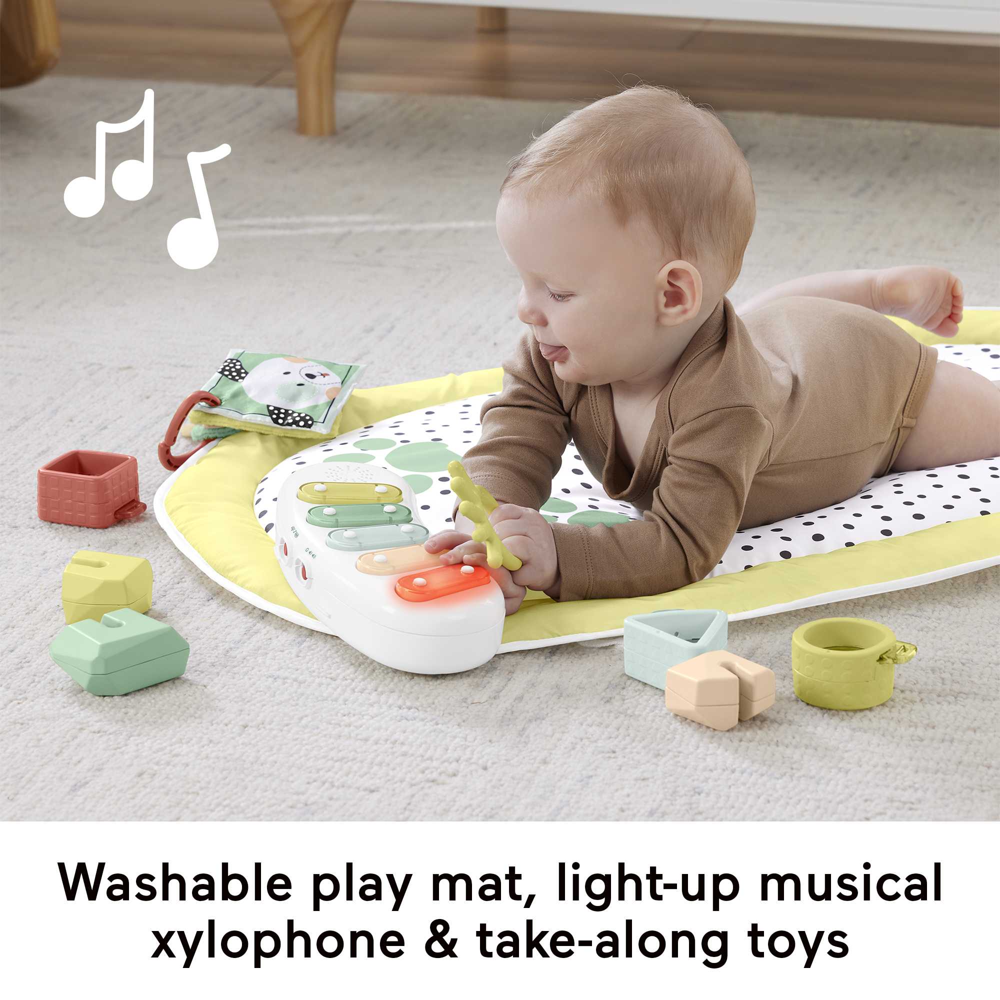 Fisher-Price 3-in-1 Baby Activity Center With Lights & Sounds, Play Mat, Toddler Toy, Snugapuppy - Image 3