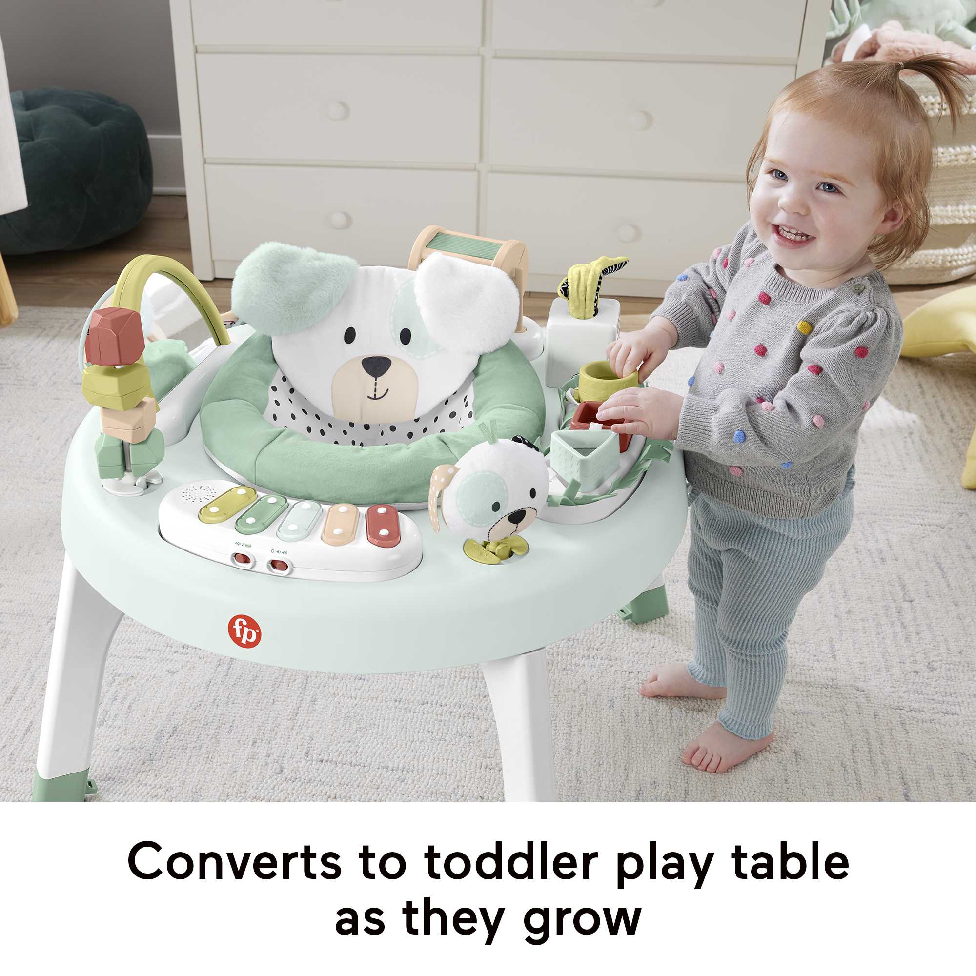 Fisher-Price 3-in-1 Baby Activity Center With Lights & Sounds, Play Mat, Toddler Toy, Snugapuppy - Image 4