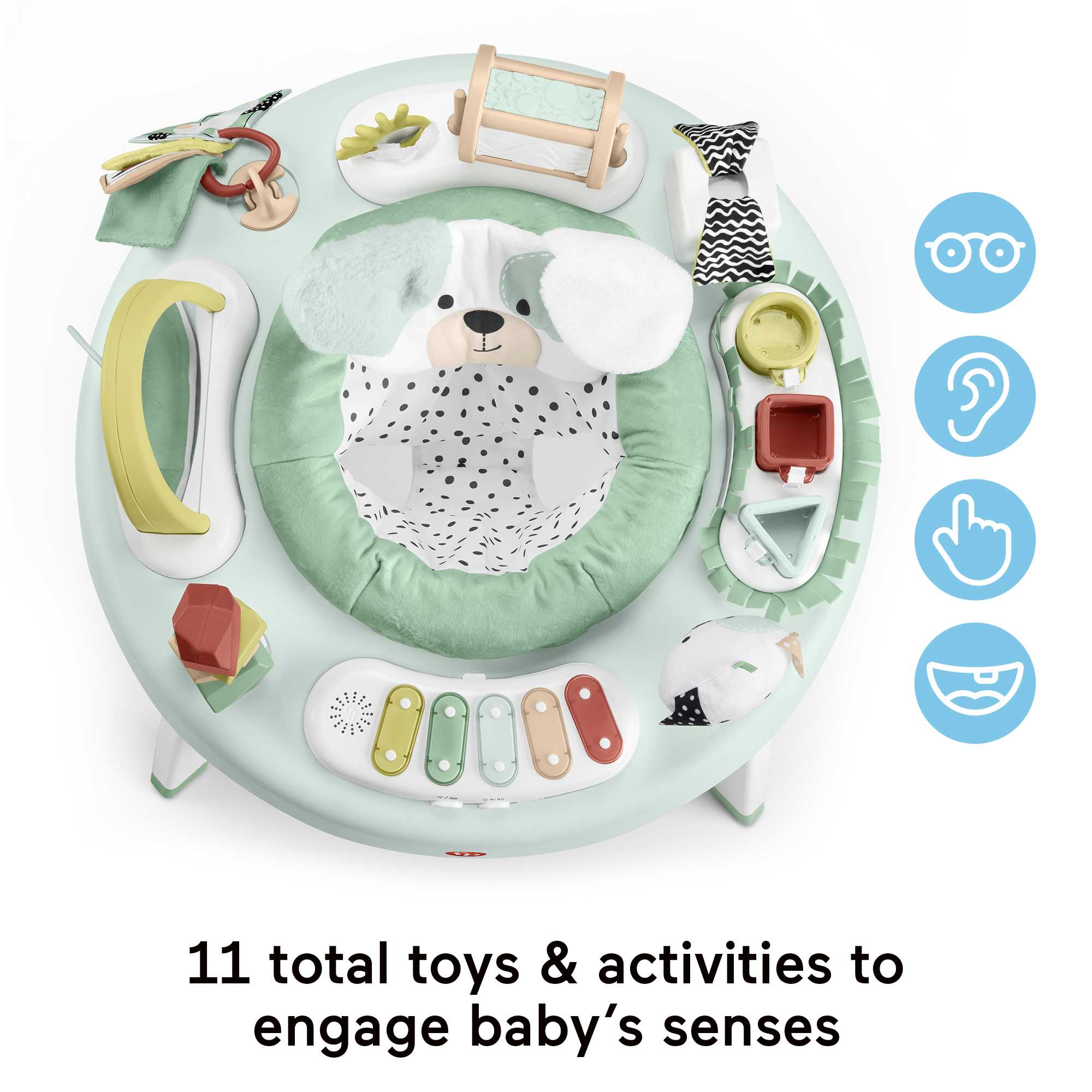 Fisher-Price 3-in-1 Baby Activity Center With Lights & Sounds, Play Mat, Toddler Toy, Snugapuppy - Image 5