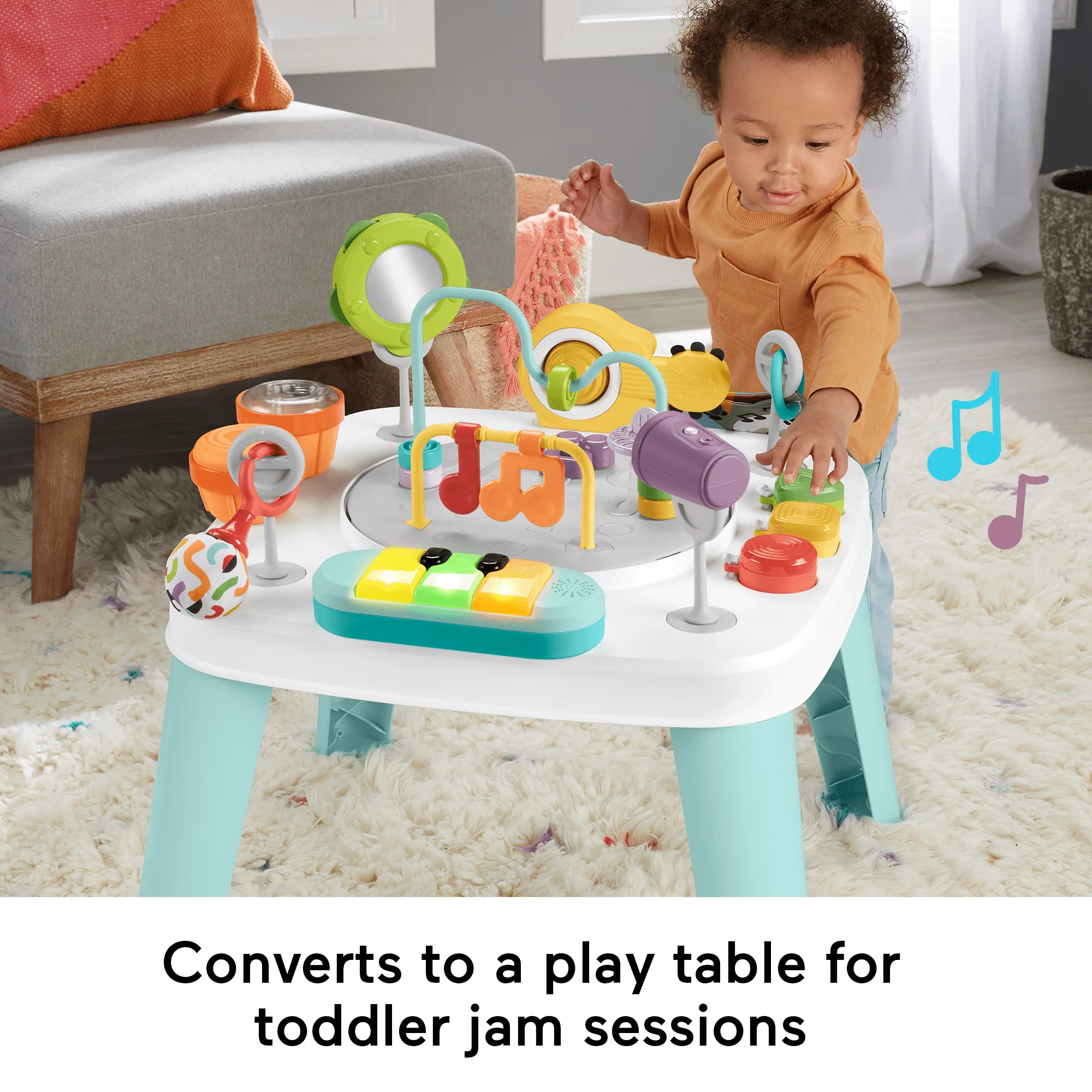 Fisher-Price 3-in-1 Hit Wonder Baby Activity Center & Toddler Play Table With Music & Lights - Image 3