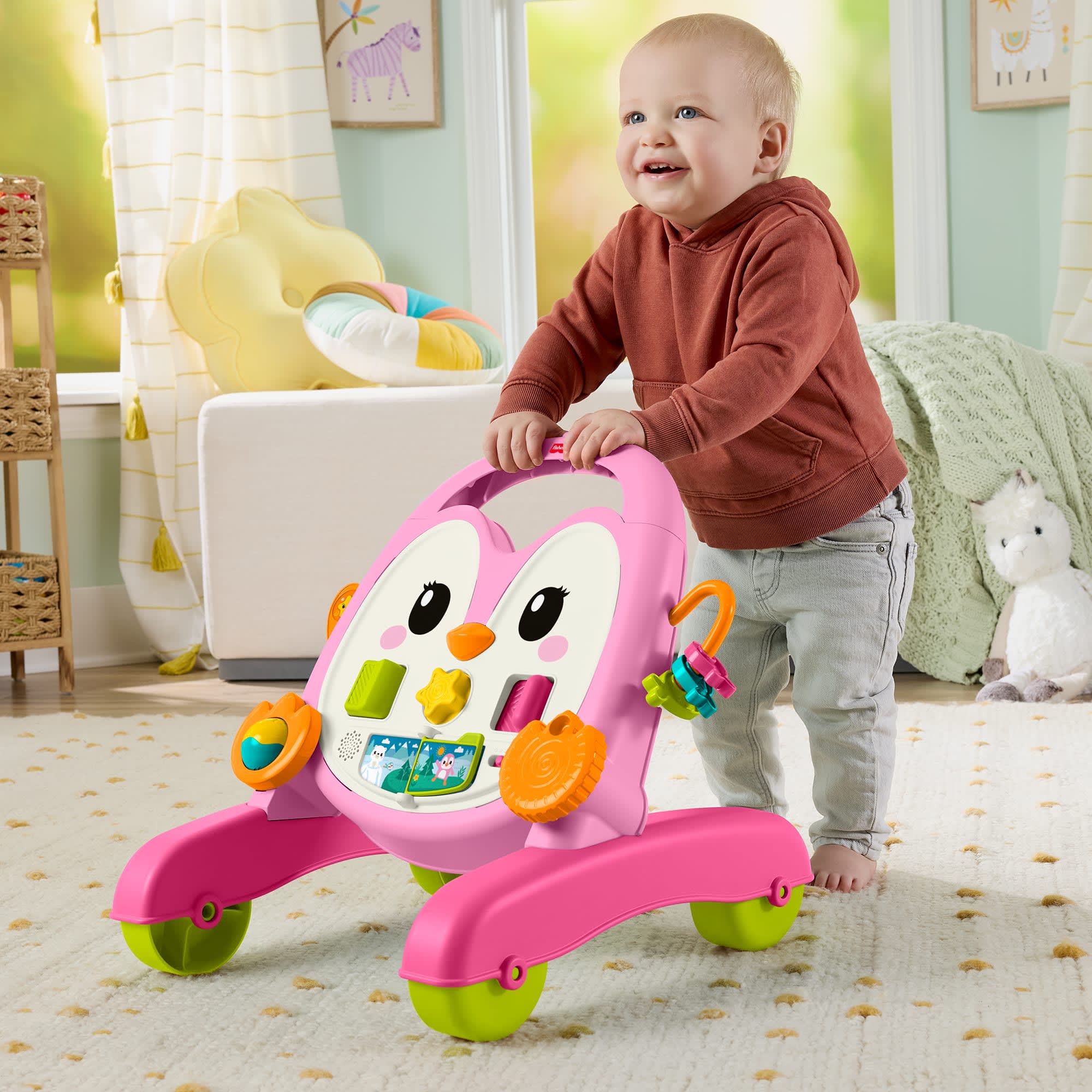 Fisher-Price Andadera para Bebés Andadera Musical Pingüino Rosa - Image 4