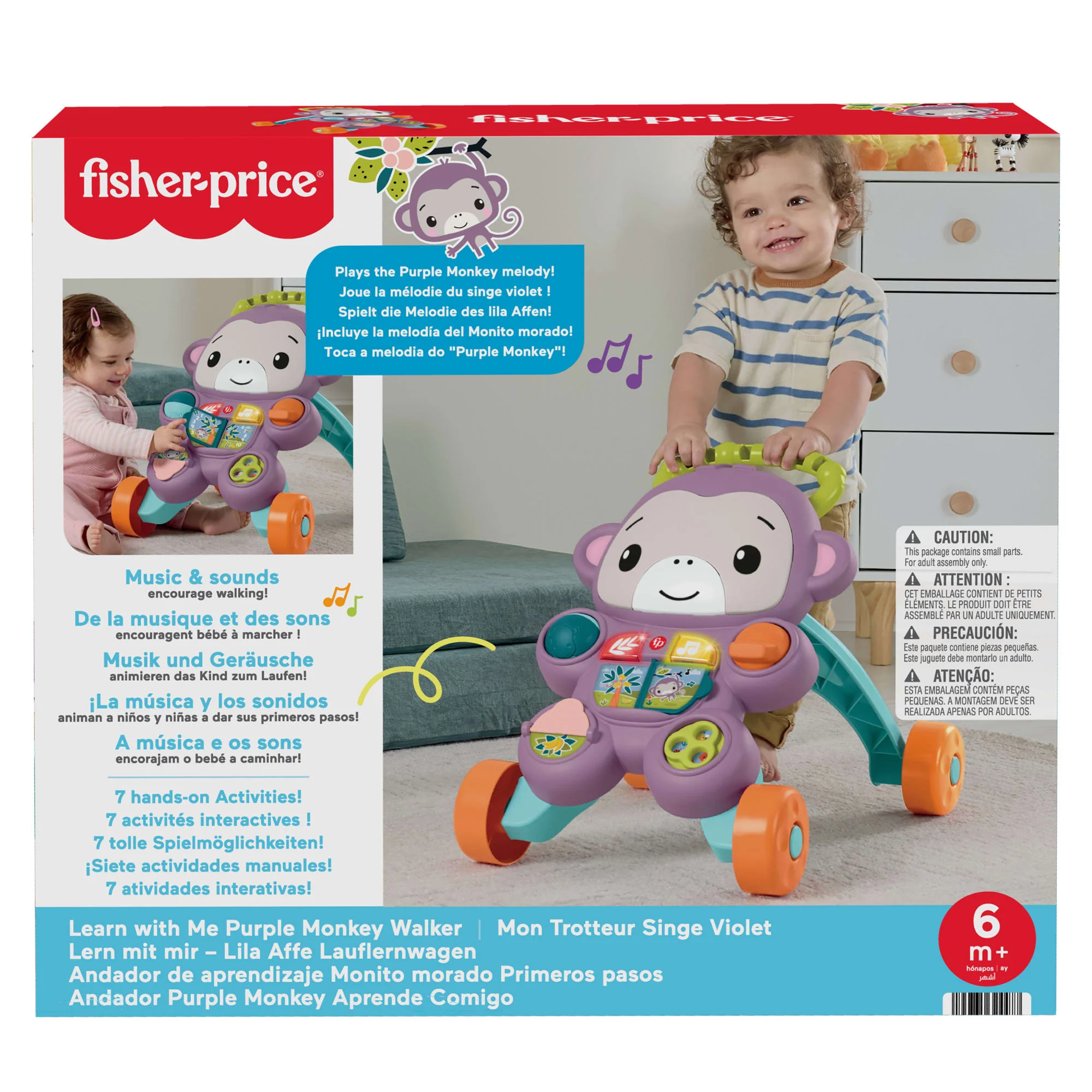 Fisher-Price Andador para Bebês Aprenda Comigo Amigo Macaco - Image 6