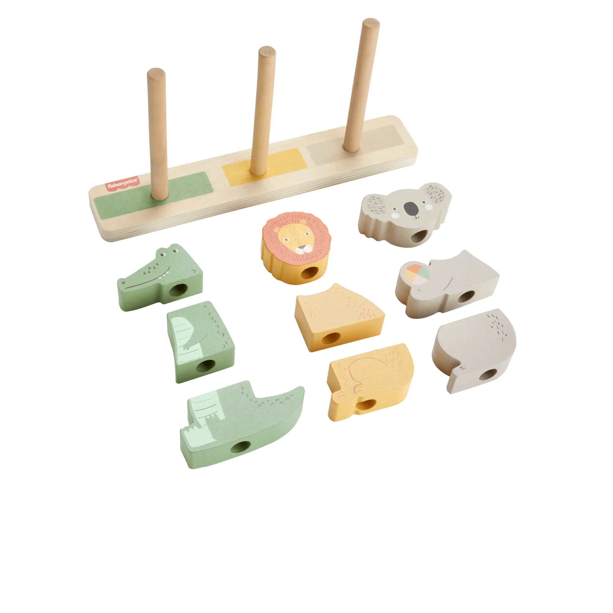 Fisher-Price Animaux en Bois à Empiler et Trier, 10 Éléments - Image 5