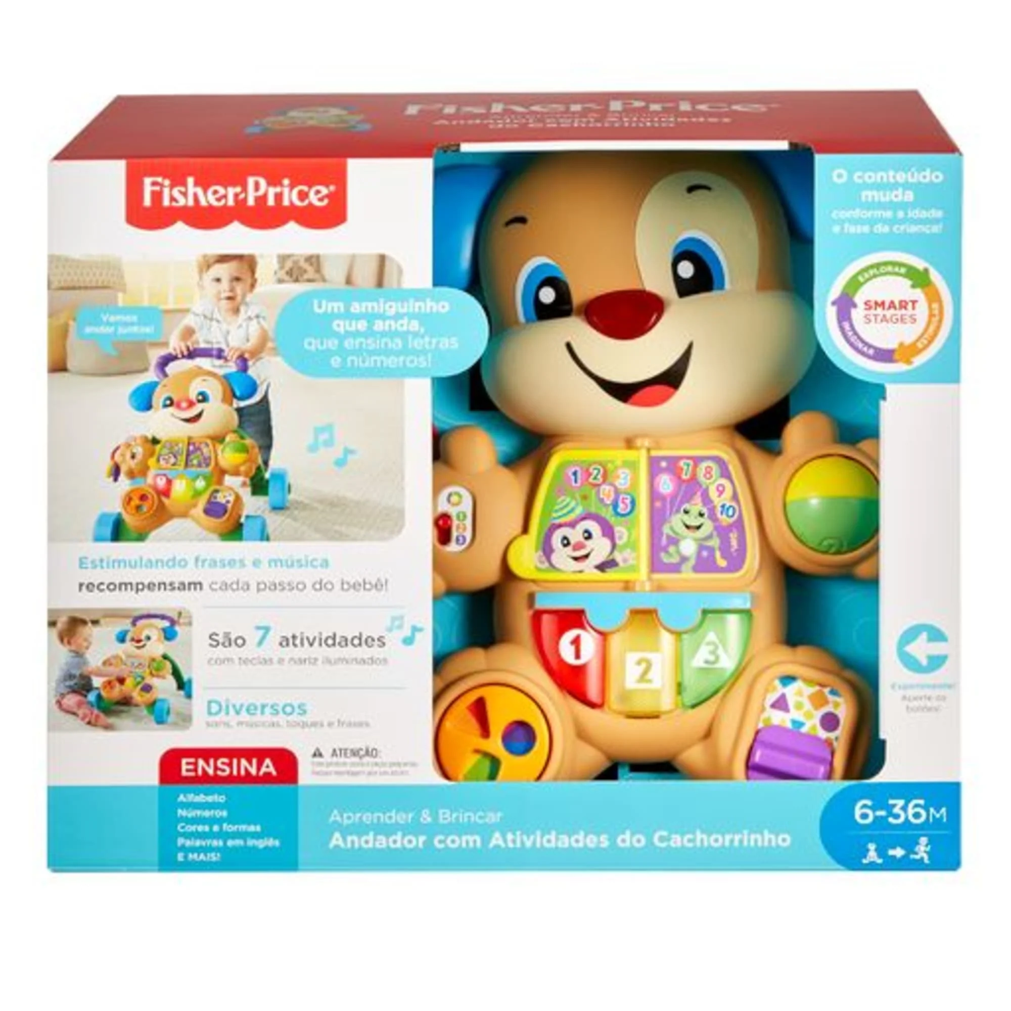 Fisher-Price Aprender e Brincar Andador para Bebês Cachorrinho que Anda - Image 6