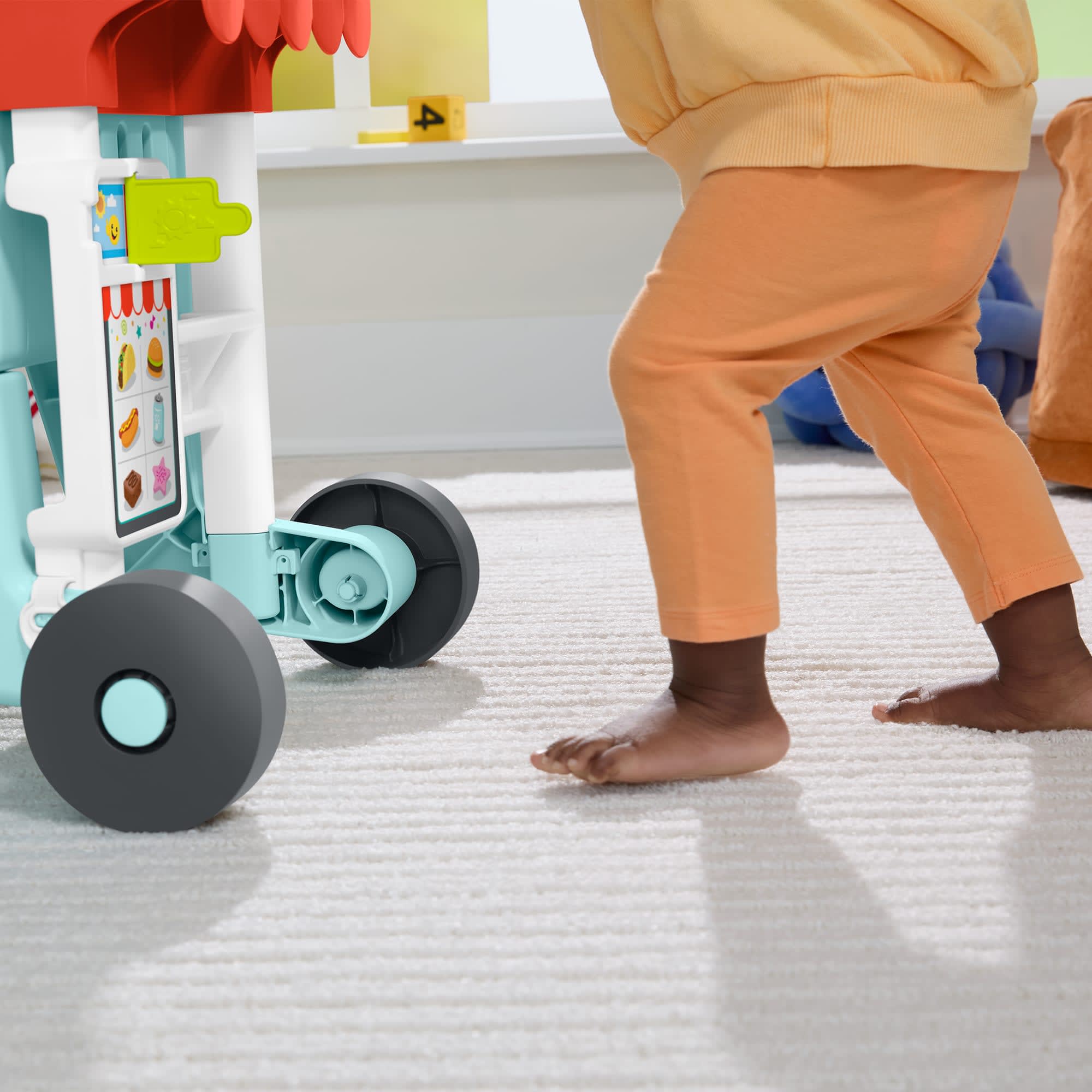 Fisher-Price Aprender e Brincar Andador para Bebês Carro de Snacks 4 em 1 - Image 4
