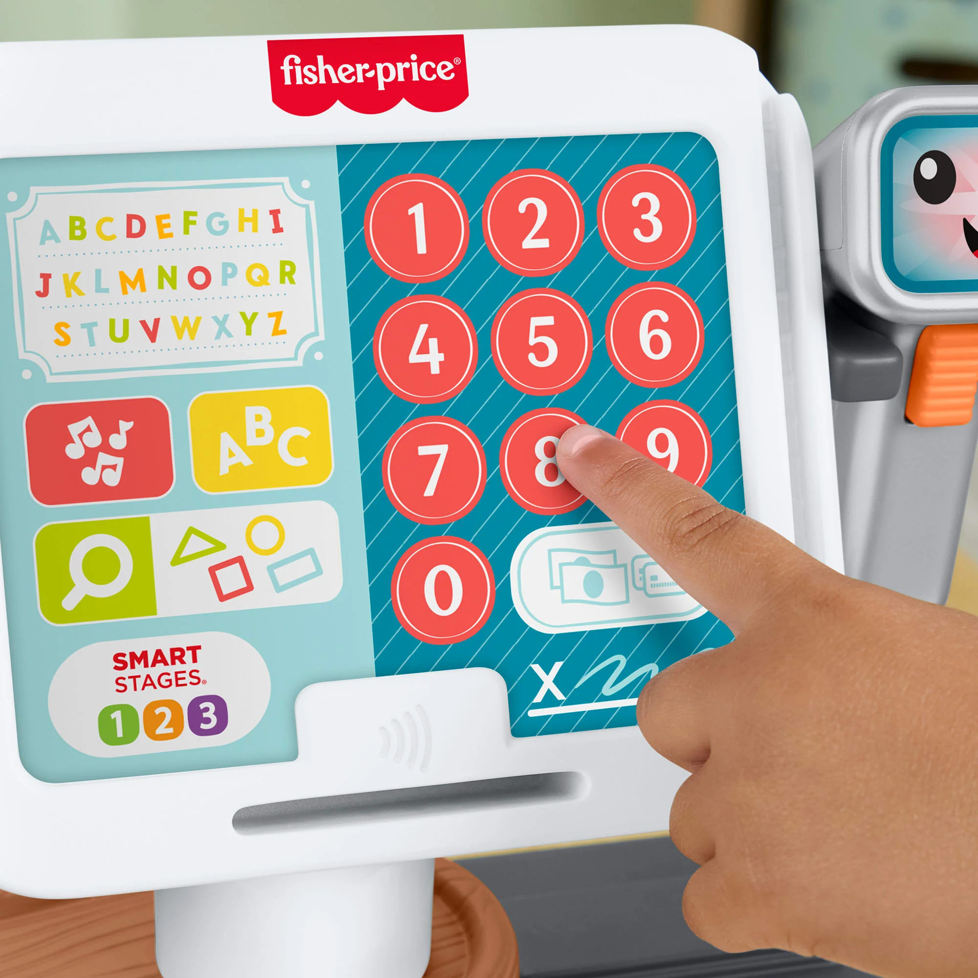 Fisher-Price Aprender e Brincar Brinquedo para Bebês Caixa Registradora Escaneia e Aprenda - Image 3