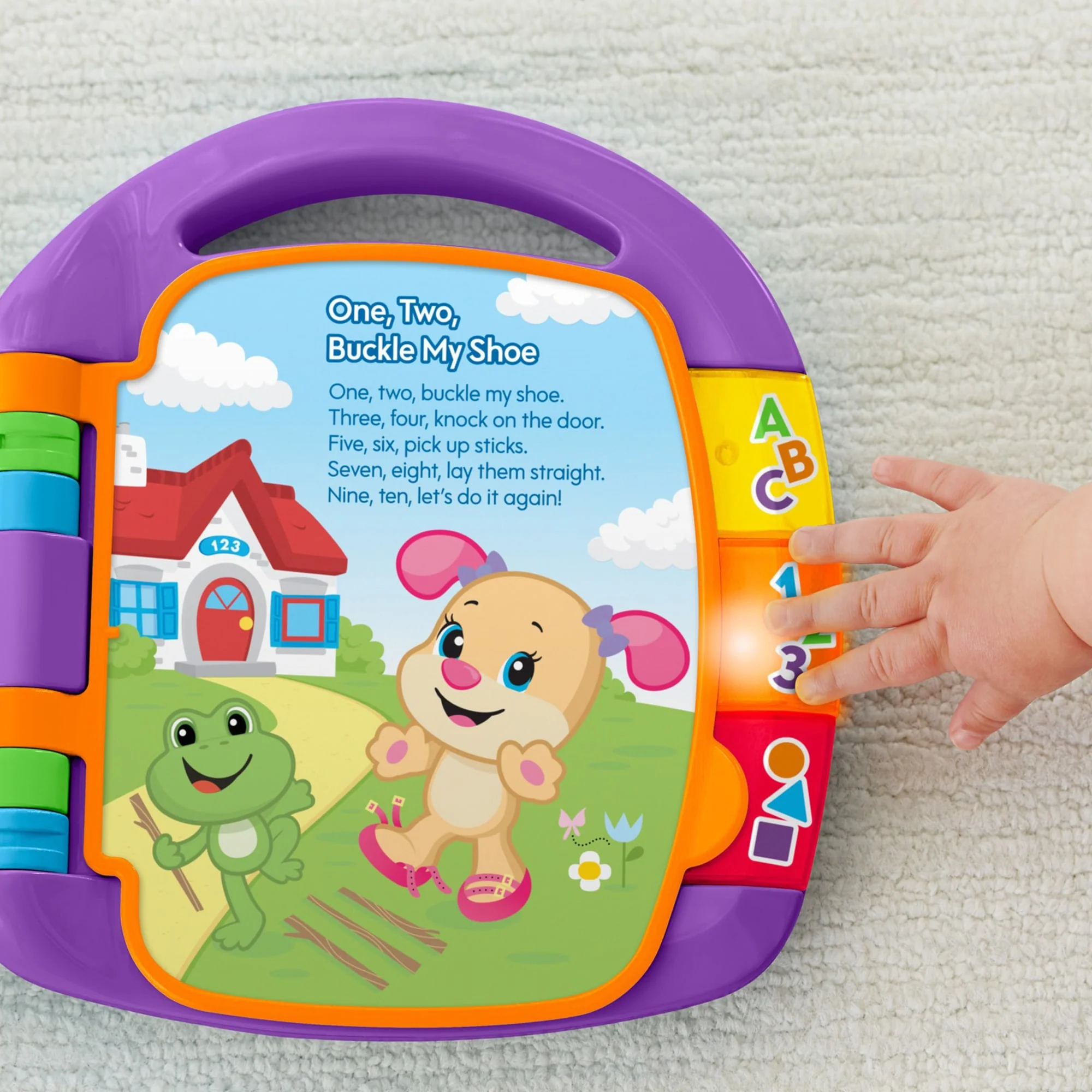 Fisher-Price Aprender e Brincar Brinquedo para Bebês Livro de Rimas - Image 3