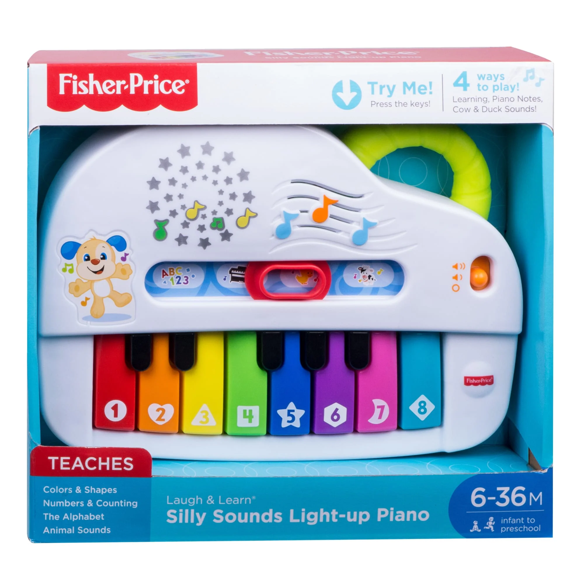 Fisher-Price Aprender e Brincar Brinquedo para Bebês Piano Cachorrinho - Image 5