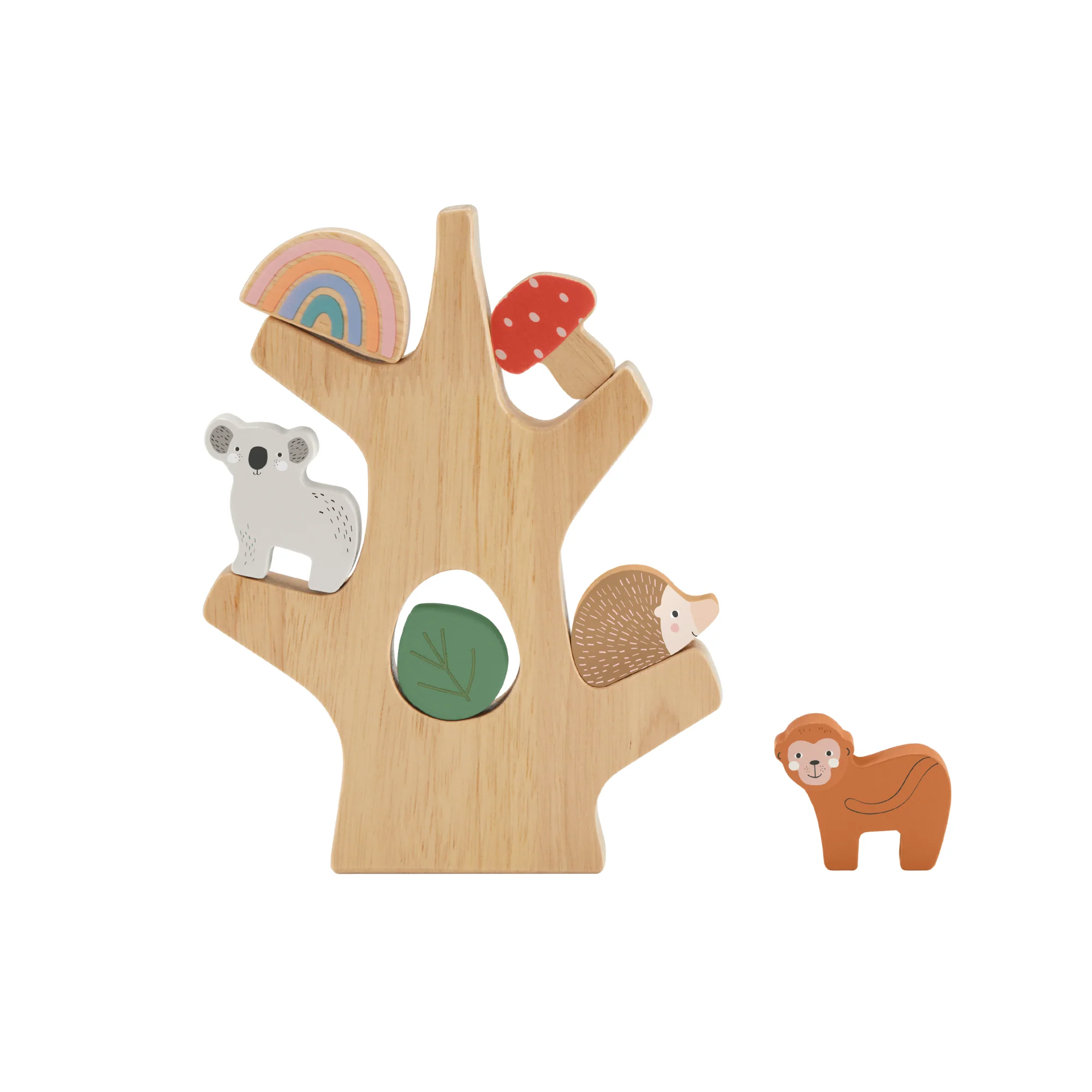 Fisher-Price Arbre D’Équilibre en Bois, Empilage, 10 Éléments - Image 6