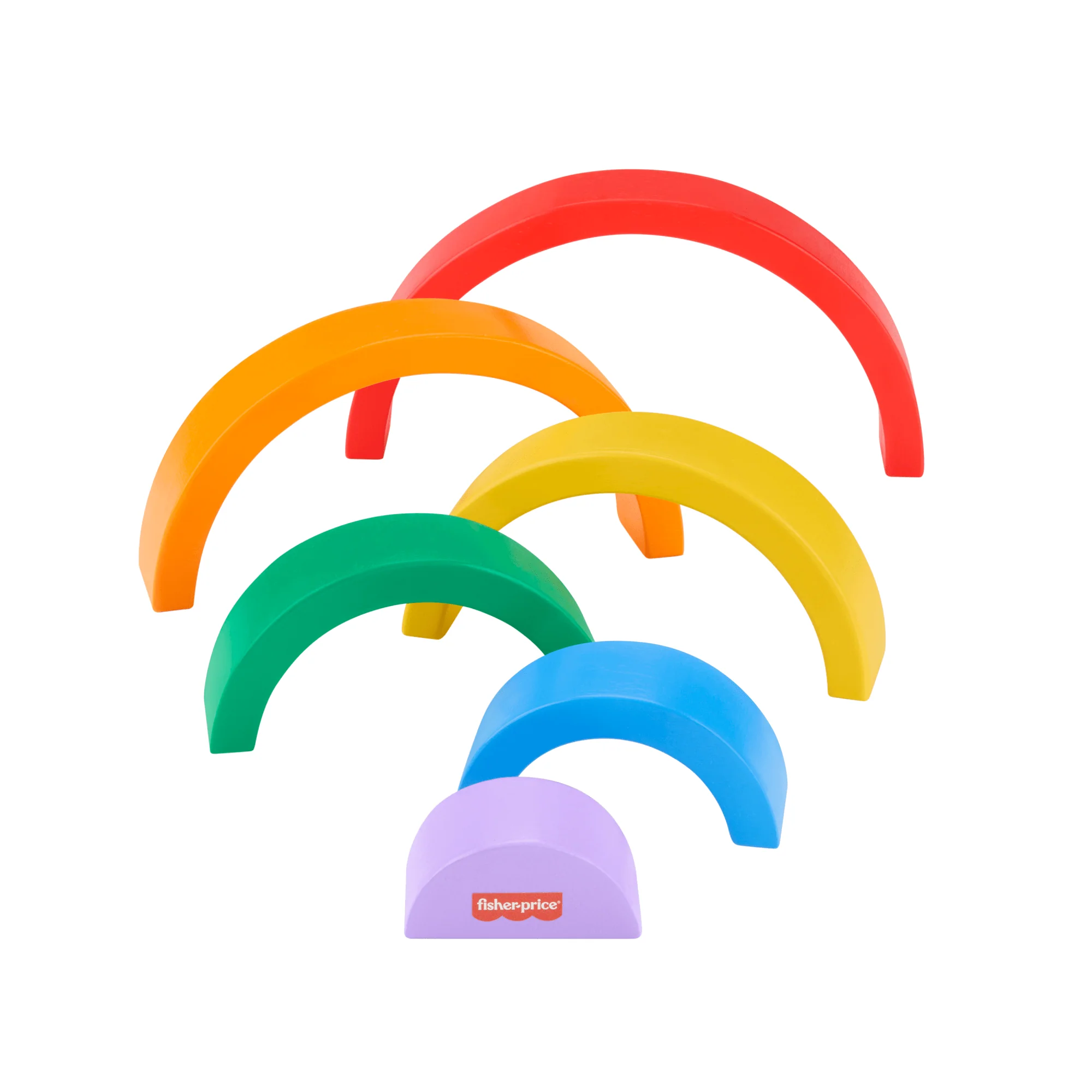Fisher-Price  Arc-en-Ciel à Empiler en Bois, 6Éléments en Bois - Image 4