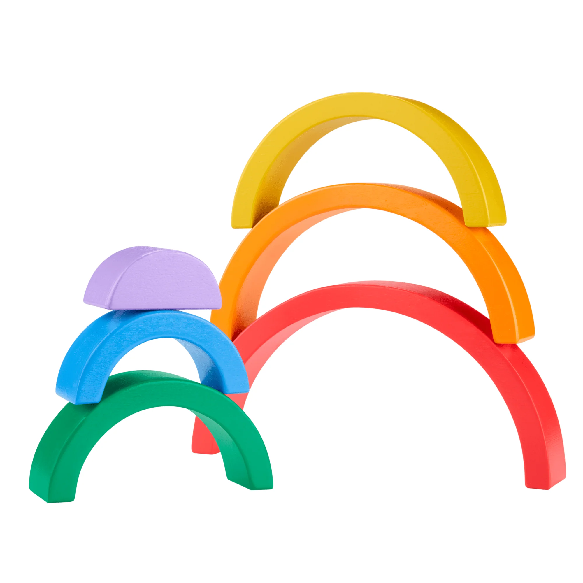 Fisher-Price  Arc-en-Ciel à Empiler en Bois, 6Éléments en Bois - Image 5
