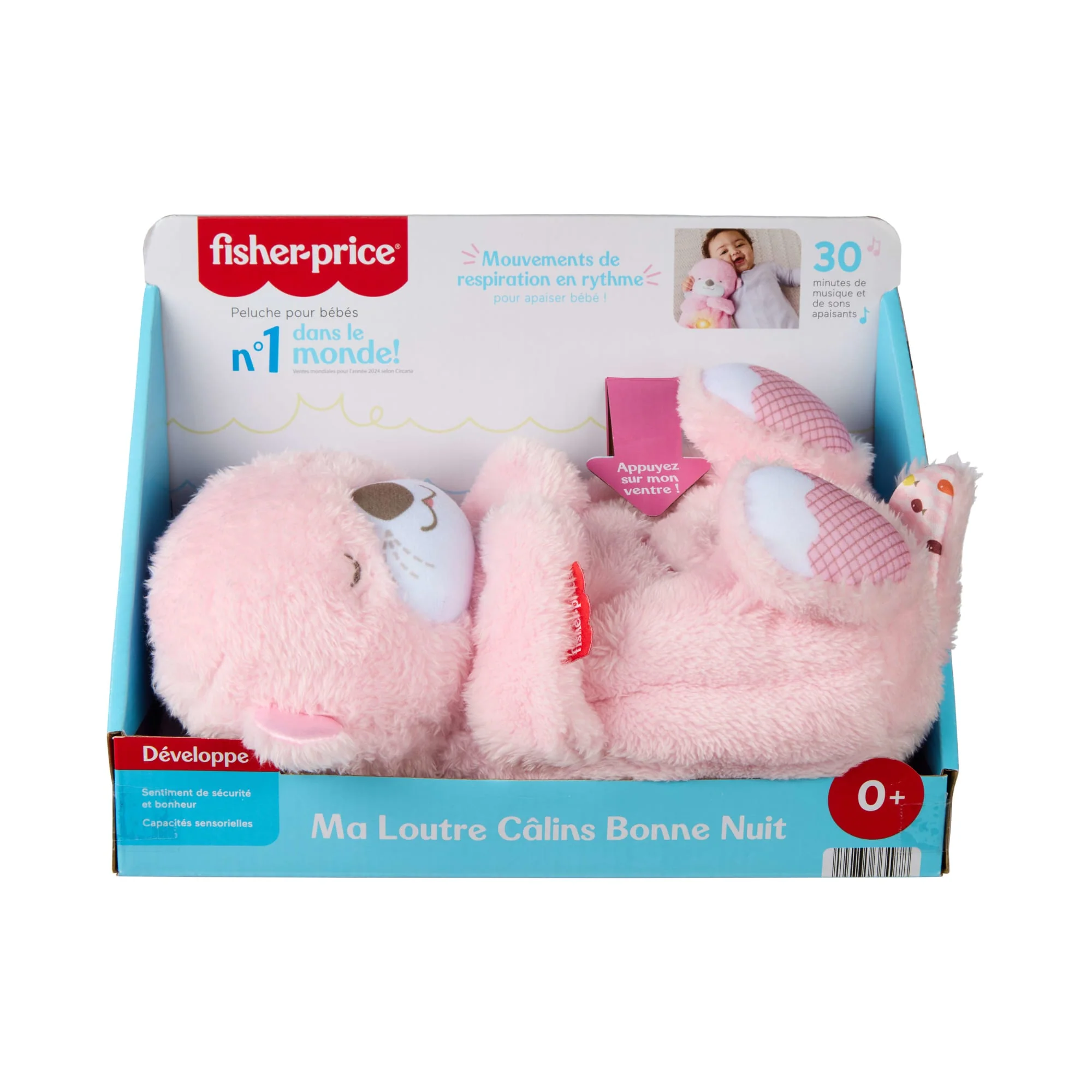 Fisher-Price Baby Brinquedo para Bebês FP Nutria Rosa Hora De Dormir - Image 6