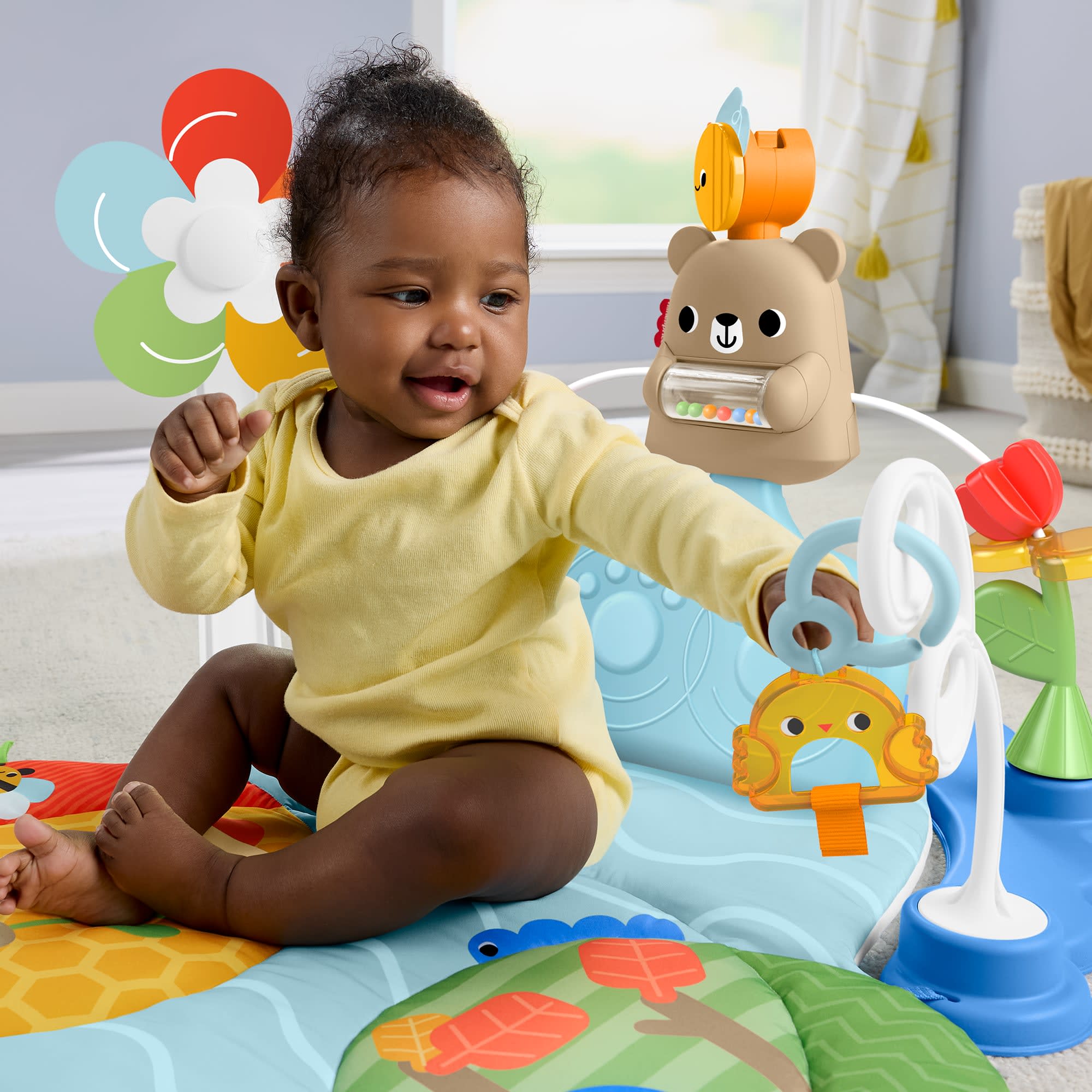 Fisher-Price Baby Gimnasio para Bebés Gimnasio Pataditas y Balanceo - Image 5
